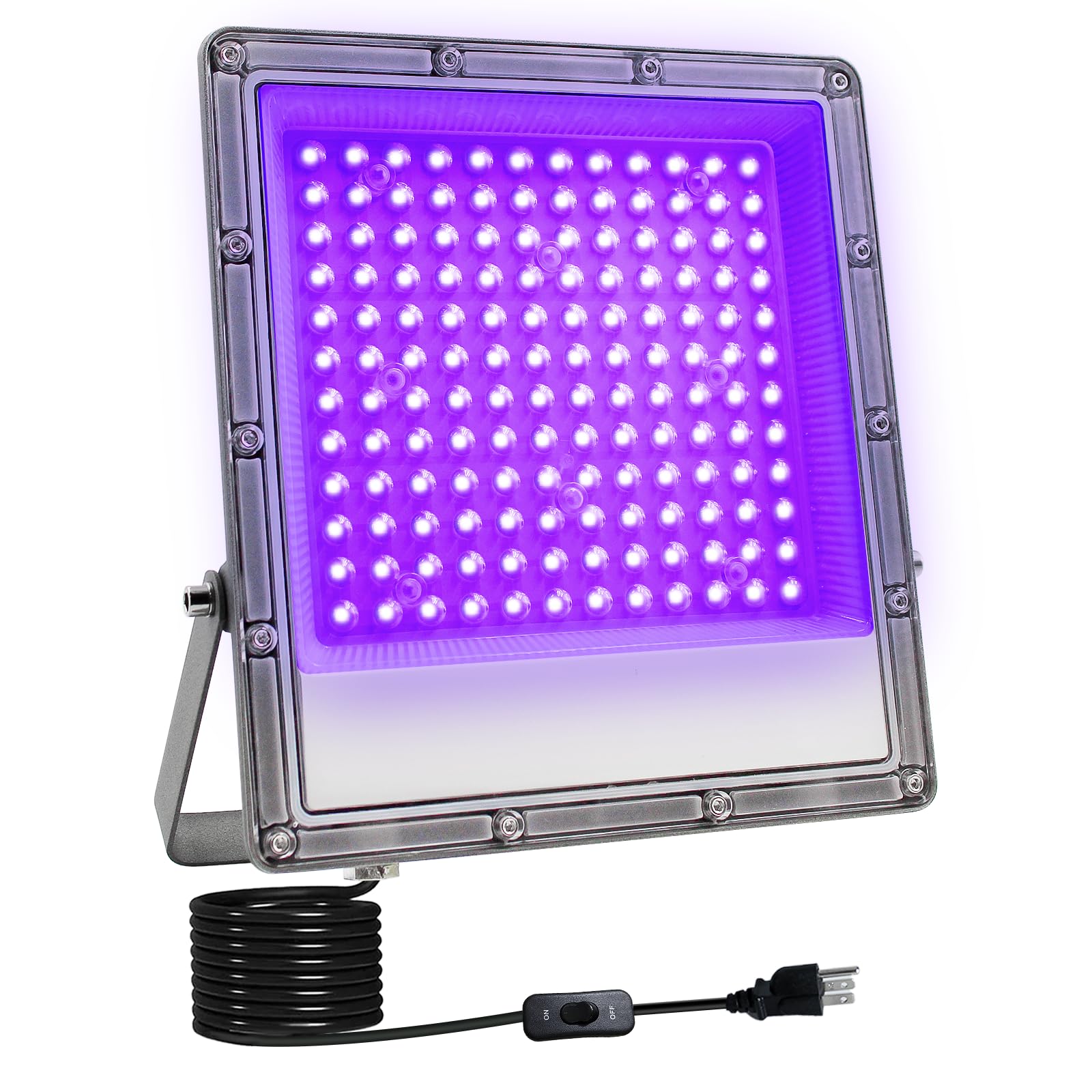 Indmird 1 Pack 150W UV Black Light  Black Lights for Glow Party  IP65 Waterproof  Neon Glow