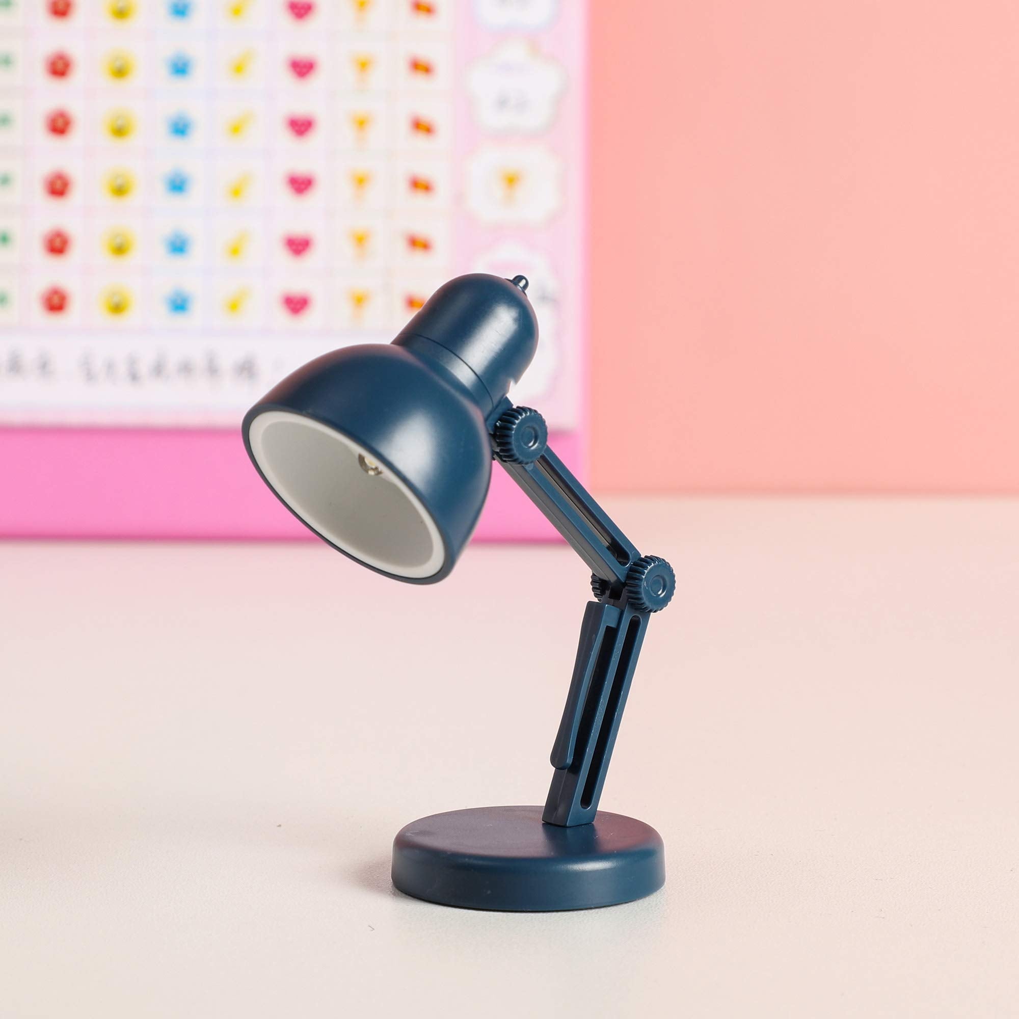 Omeet 2 Pack LED Mini Table Lamp Fold-able Night Reading Book Lamps for Home Room Computer Night Lights Eye Protections, for Nig