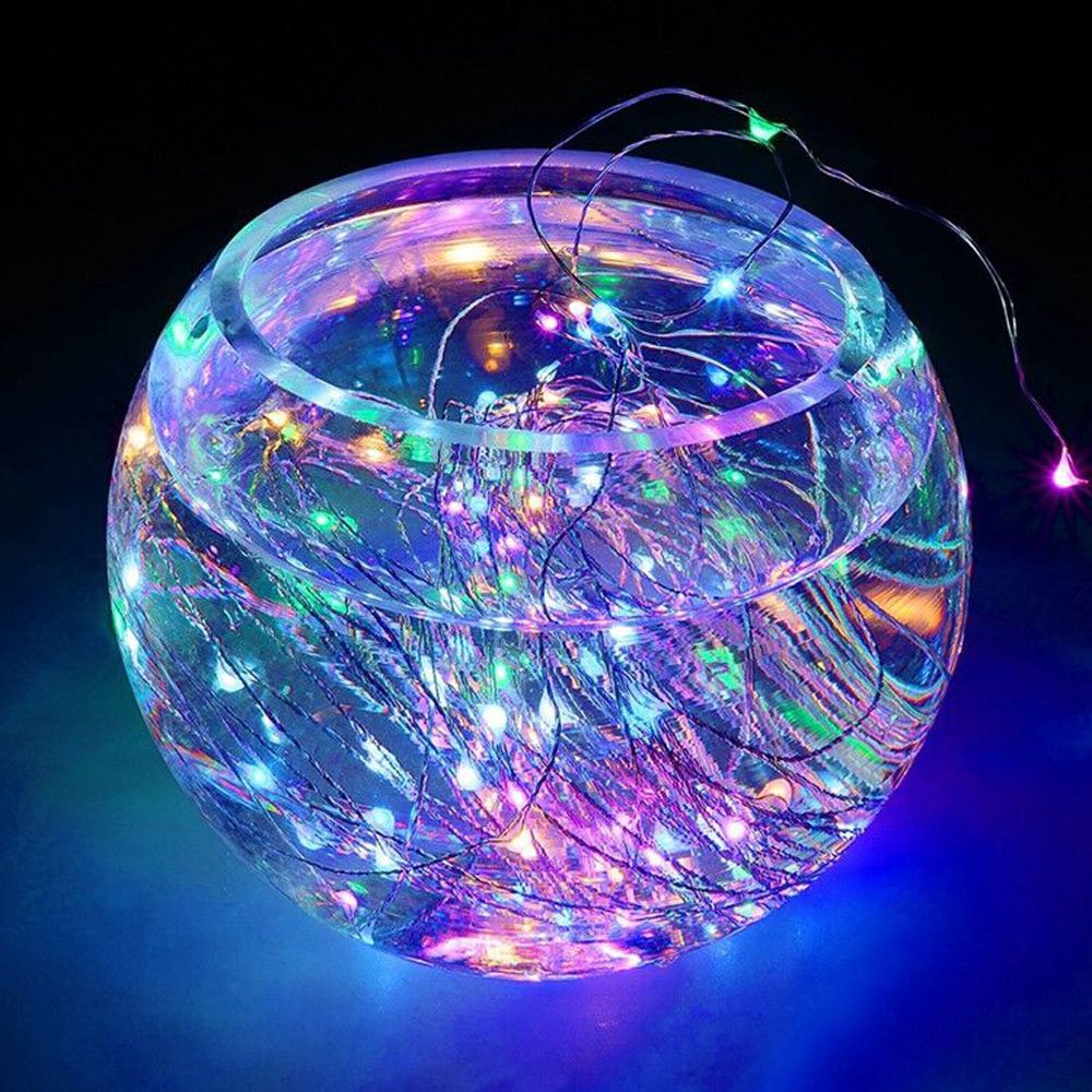 RUICHEN Fairy String Lights - 100 LED Multicolor Copper Wire - 33 Ft with On/Off Switch - Model UY-10M100L