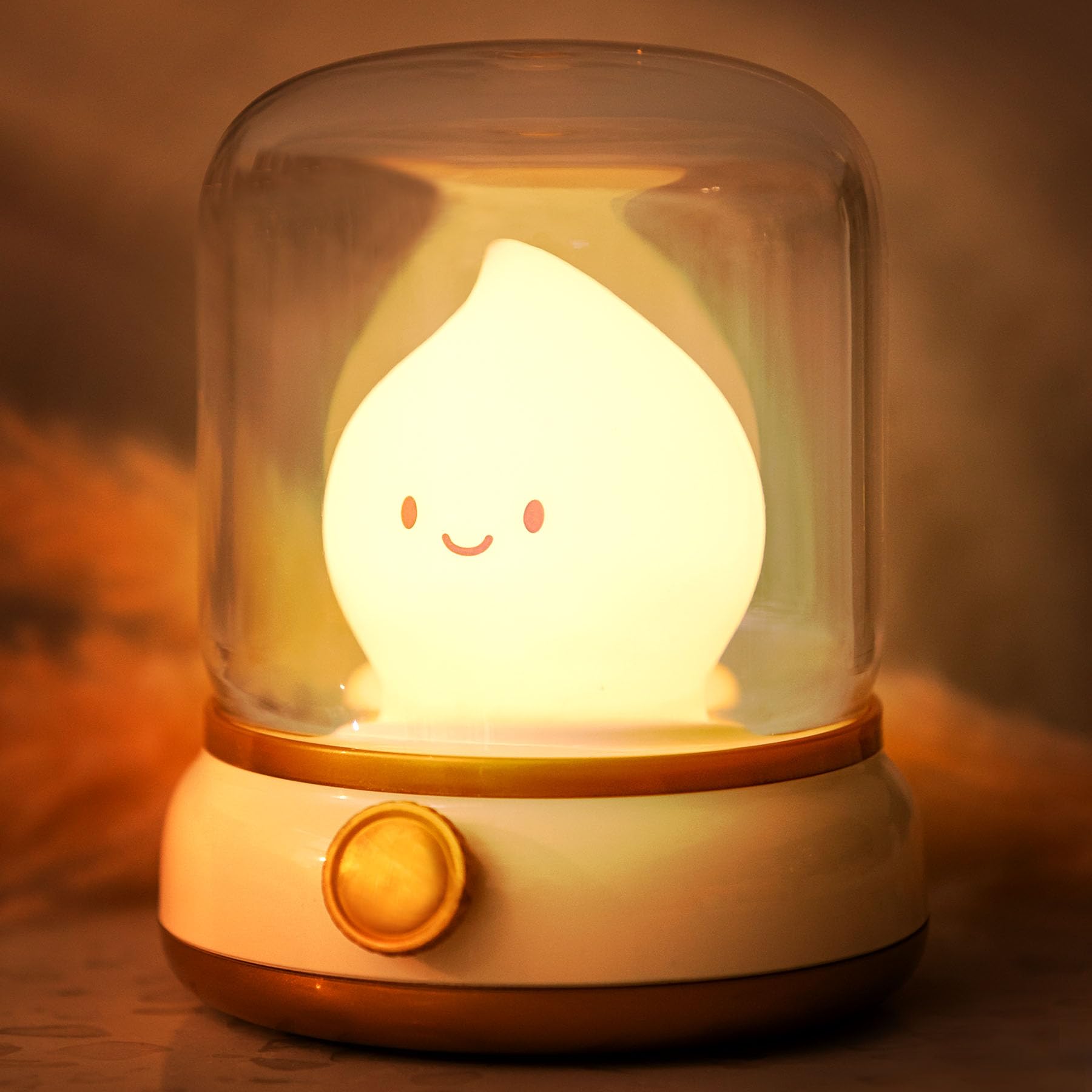 WANIDEA Cute Flameless Candles Lamp, Kids Night Light,Candle Warmer Lamp,Decor,Adjustable Dimmable Rechargeable Night Light for 