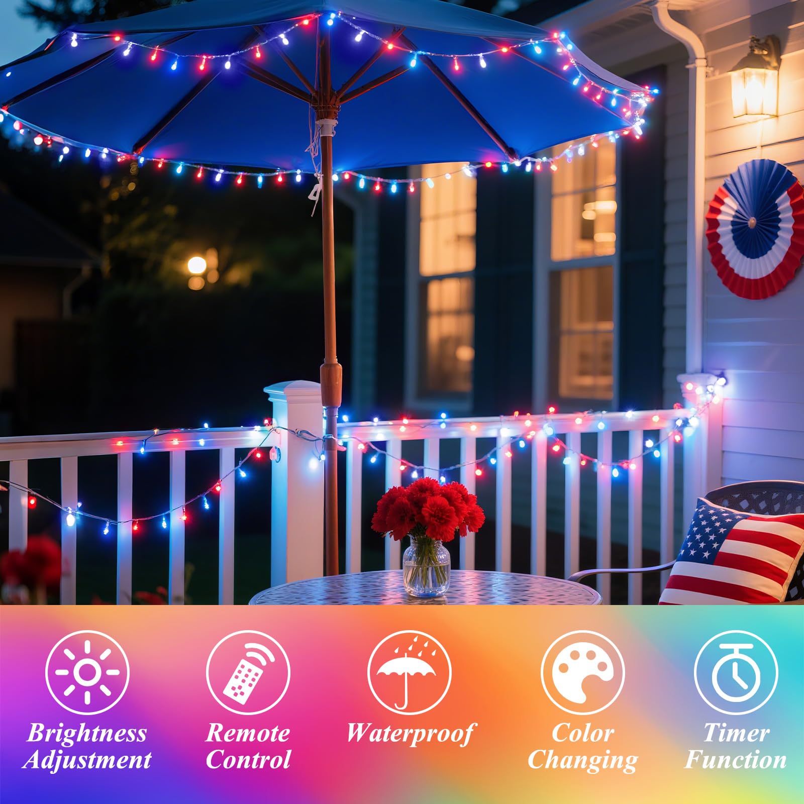 300 Led Color Changing Christmas Lights  35 Colors 98Ft String Lights Halloween Decorations  Waterproof Twinkle Fairy Light Clear Wire For Bedroom Indoor Outdoor Holiday Xmas Tree Wedding Party