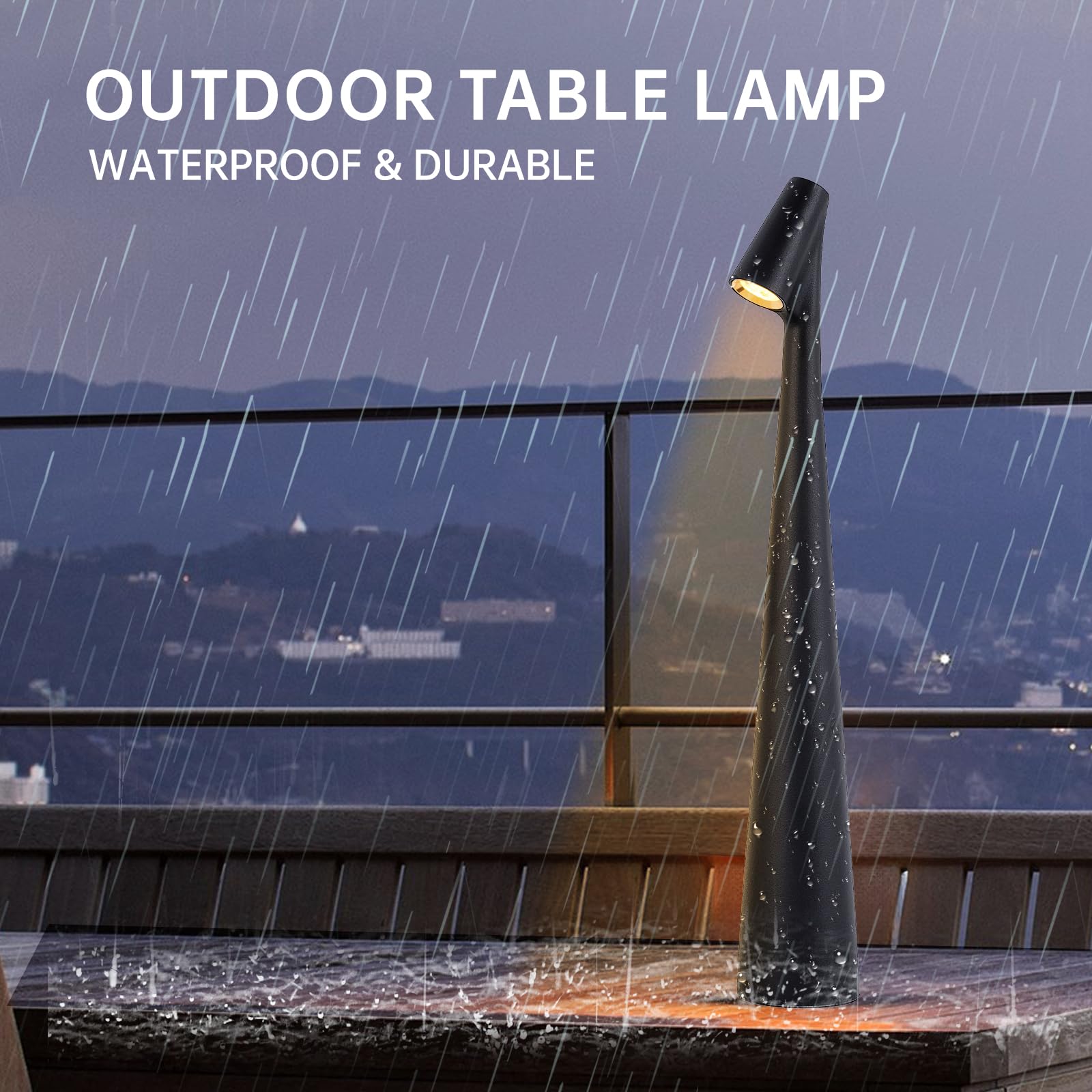 Hebangya Cordless Table Lamps Set Of 2,3 Levels Brightness Rechargeable Battery Powered Lamps,Waterproof Desk Lights For Reading