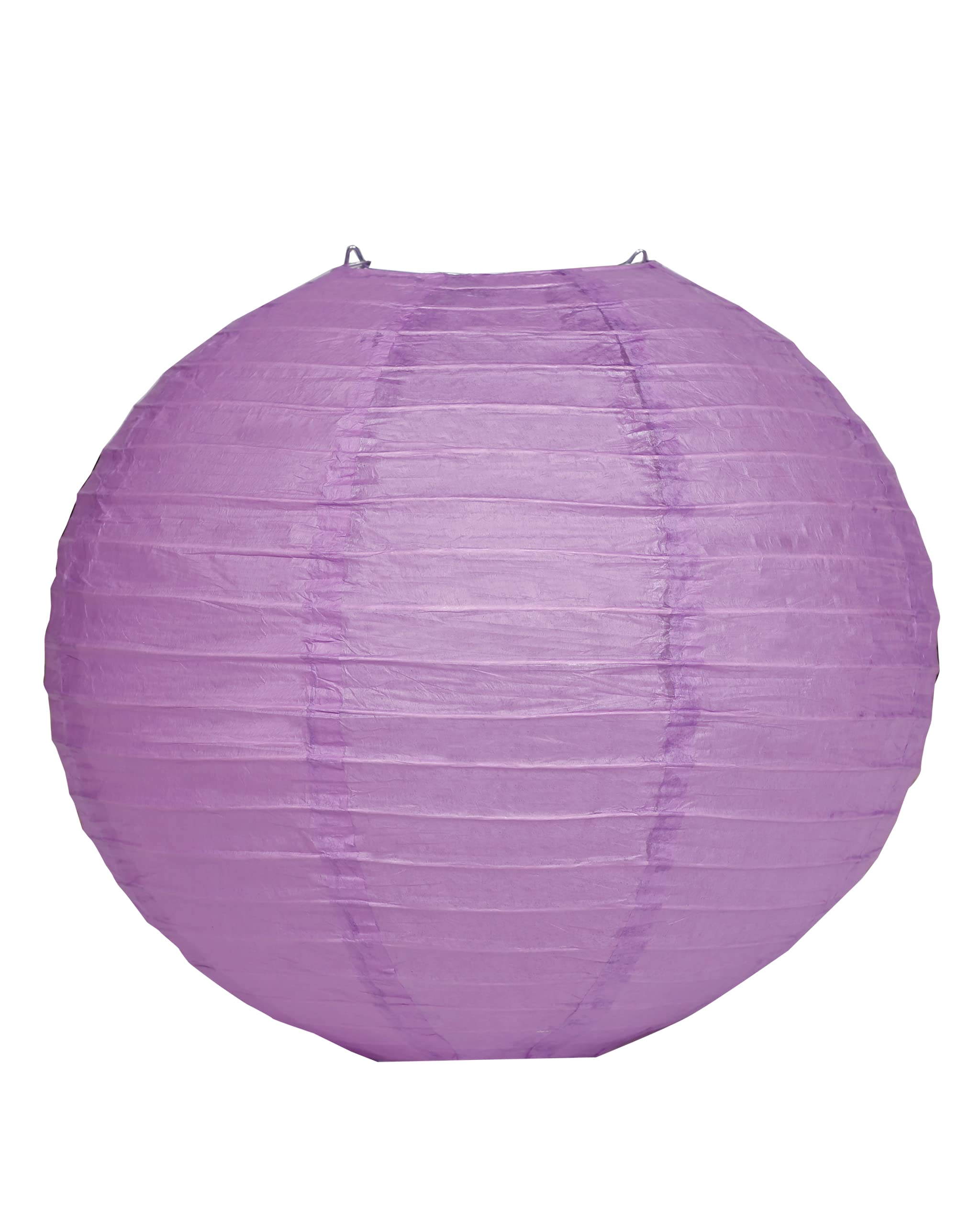 Pack Of 3 Round Paper Lanterns Lamp Wedding Birthday Party Decoration (Lilac, 6''/15Cm)