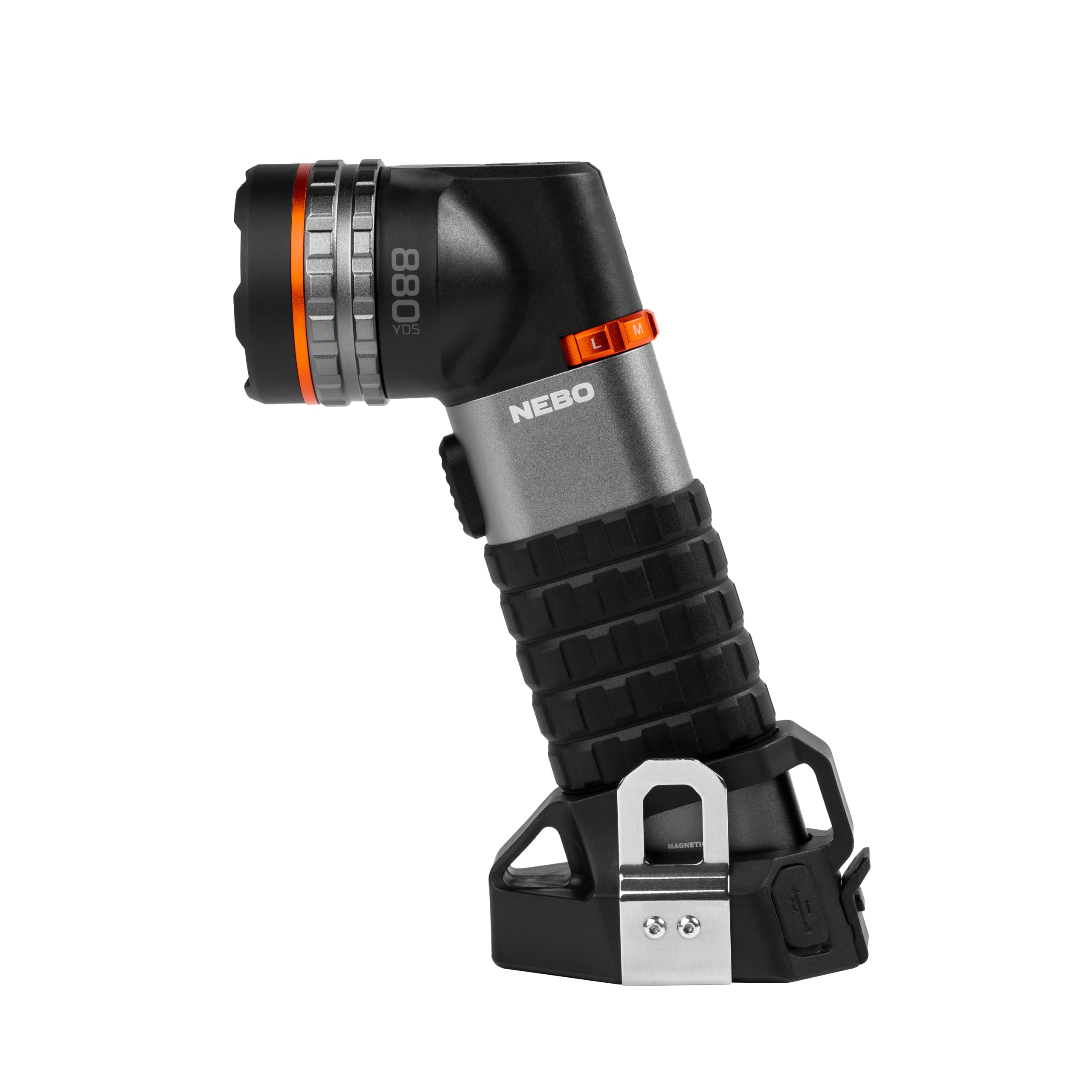 NEBO LUXTREME SL50 Spotlight | 450 Lumens, Very Bright 1/2 Mile Beam, Waterproof, 40 Hours Run Time or Nonstop Use With 12V Adap