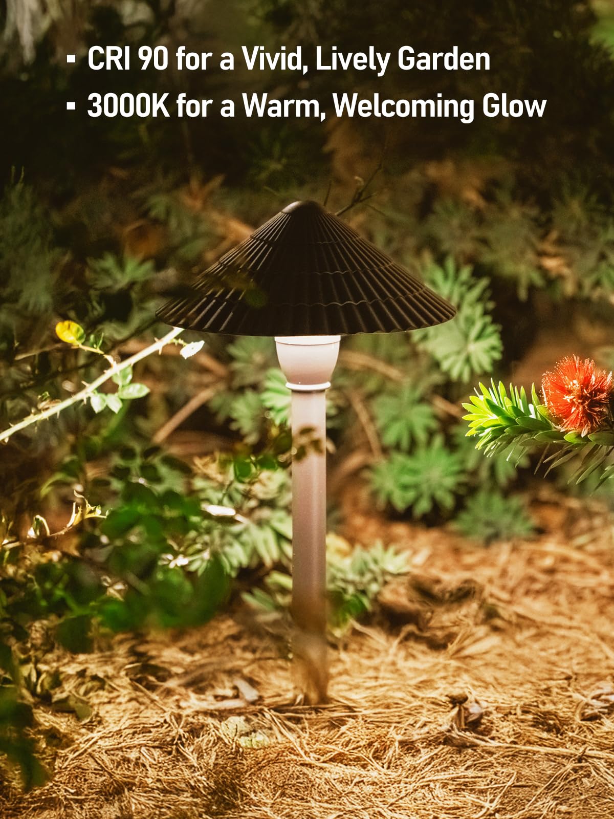 LEONLITE 12-Pack 3W LED Low Voltage Landscape Path Lights, Waterproof 3000K Warm White, Cast-Aluminum for Yard Garden Walkway, Bronze