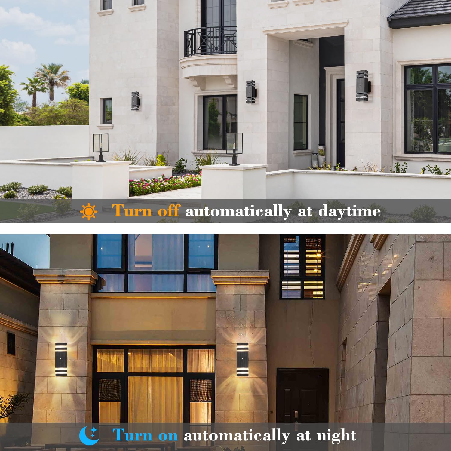 Zsmaiku Dusk To Dawn Outdoor Wall Light 4 Pack, 14W Ip65 3000K Warm White Sconce