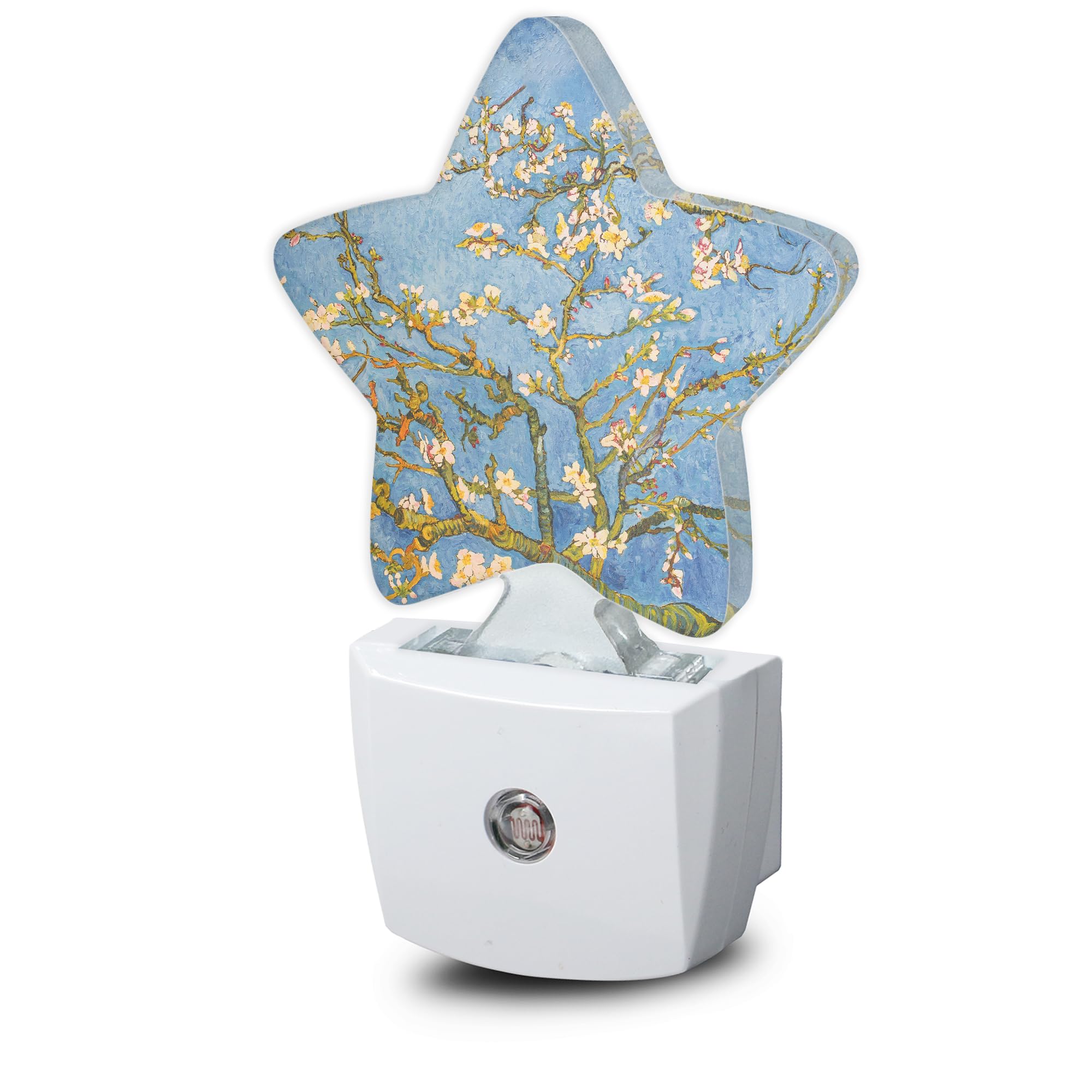 Losthll Blossoming Almond Tree Night Light,Dusk to Dawn Smart Sensor Nightlight for Bedroom Bathroom Kitchen Hallway Stairs Hall
