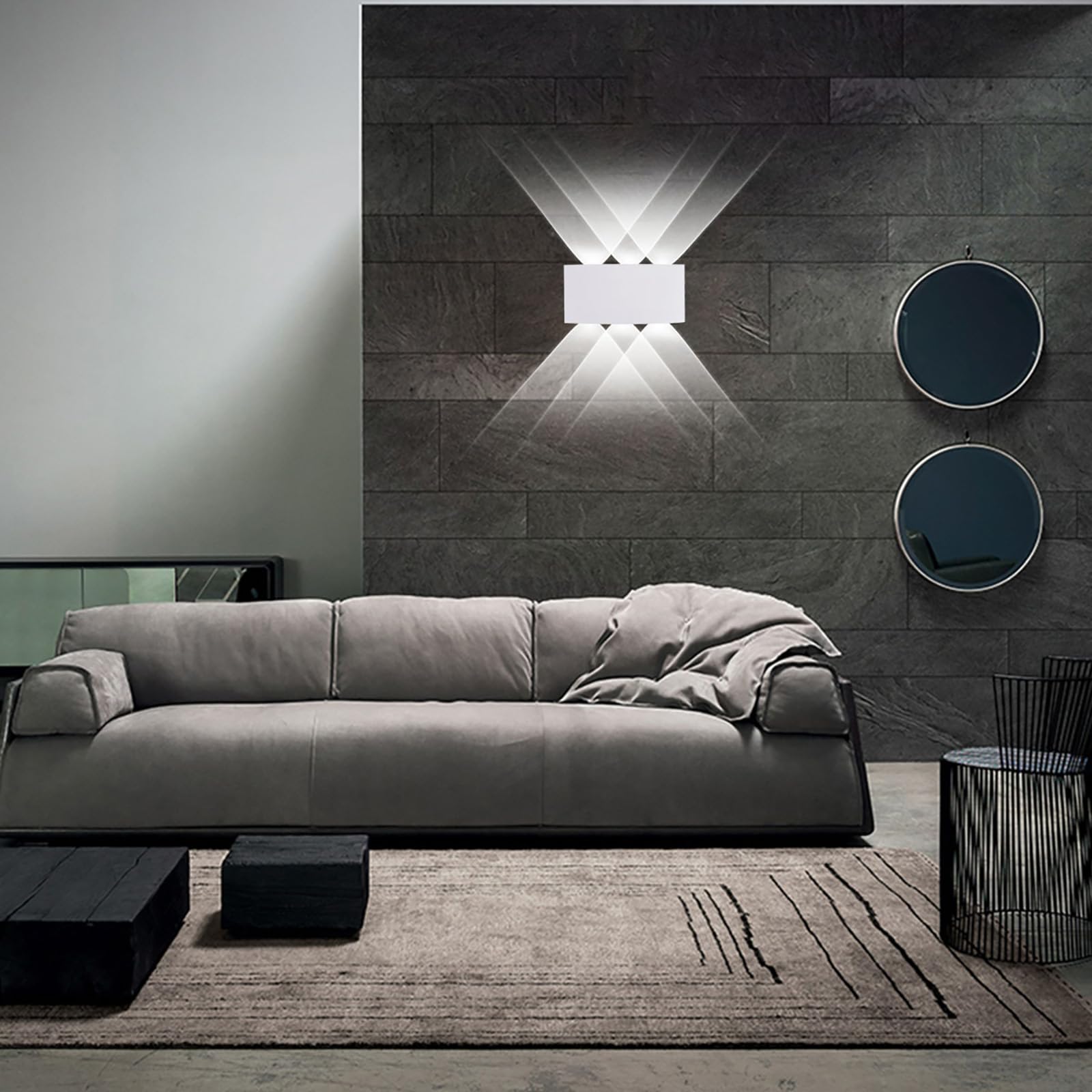 Kawell 6W LED Wall Sconce, Waterproof Aluminum Lamp, Matte White, Model 33-AU556-WT-CW, Indoor/Outdoor for Bathroom, Bedroom, Porch