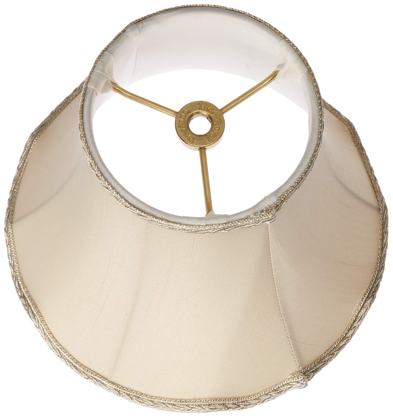 Royal Designs Scalloped Bell Designer Lamp Shade, Beige, 4.5 X 9 X 7.75