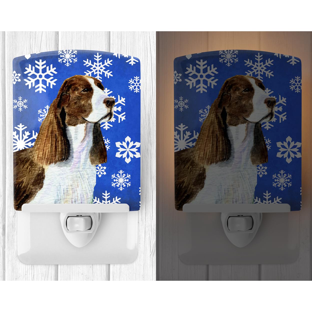 Carolines Treasures Ceramic Night Light, Springer Spaniel, UL-Certified, 6x4x3in, Multicolor, Model SS4651CNL