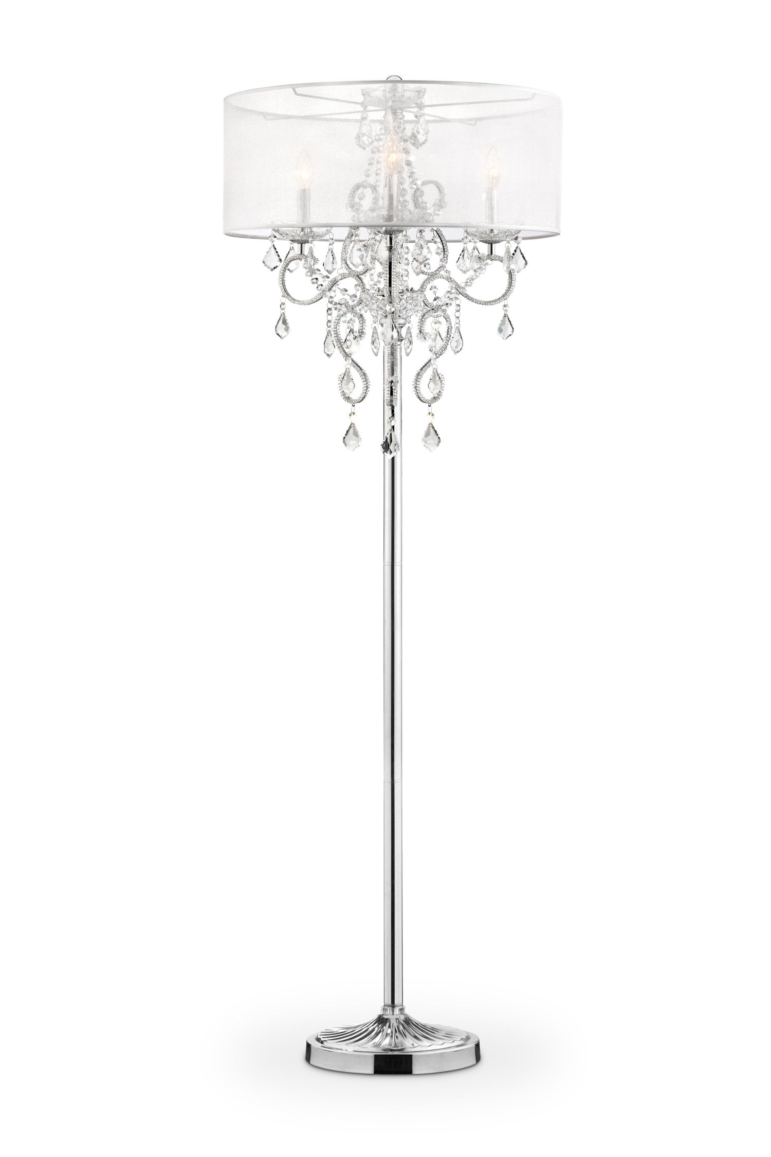 OK Lighting OK-5153F 63 H Evangelia Floor Lamp , White