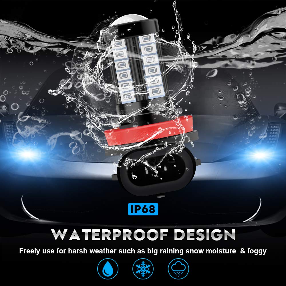 Teguangmei H11 Car LED Fog Light Bulbs 6000K Green 5730 33SMD 12V - 2Pcs