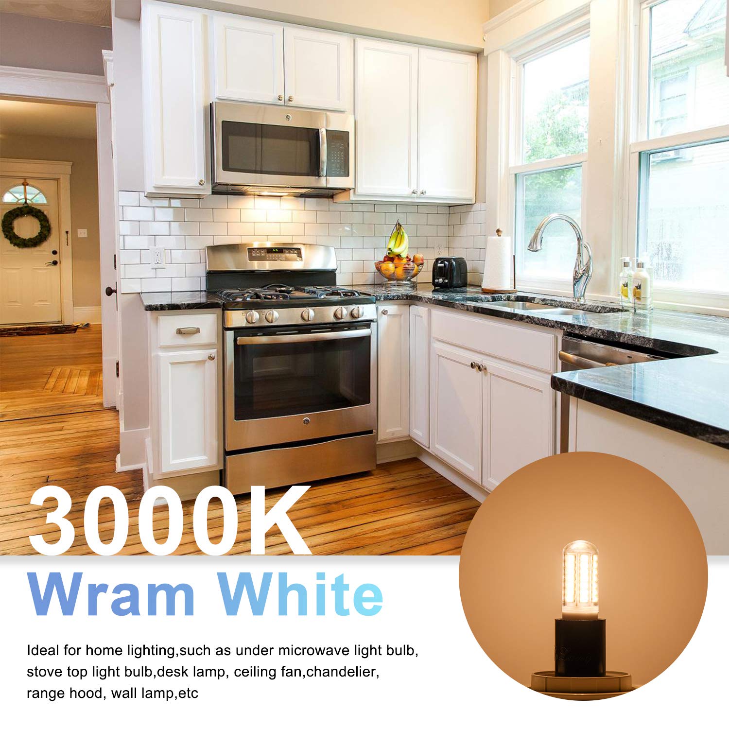 Klg 2 X E17 Led Bulbs, Warm White 3000K, Non-Dimmable, Microwave & Stove Light Replacement