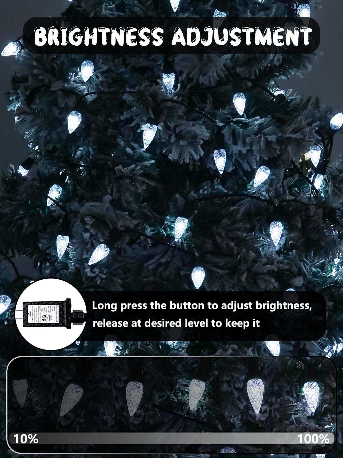 240 Led 78Ft C6 Christmas String Lights  Super Long Christmas Lights Outdoor Indoor With 13 Modes & Timer  Waterproof Fairy Twinkle Light Plug In For Tree Garden Party Xmas Decorations (Cool White)