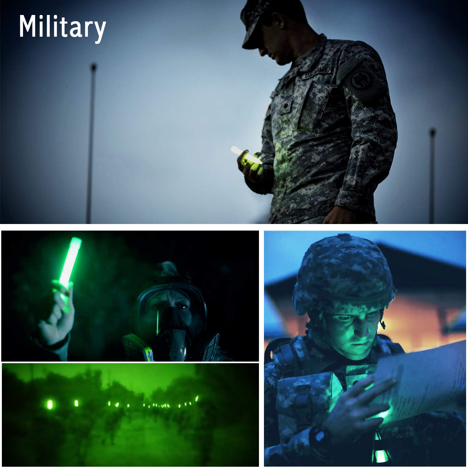 20 Industrial Grade Glow Sticks/Ultra Bright Light Sticks - Emergency Light Sticks For Camping Accessories, Hurricane Supplies,E