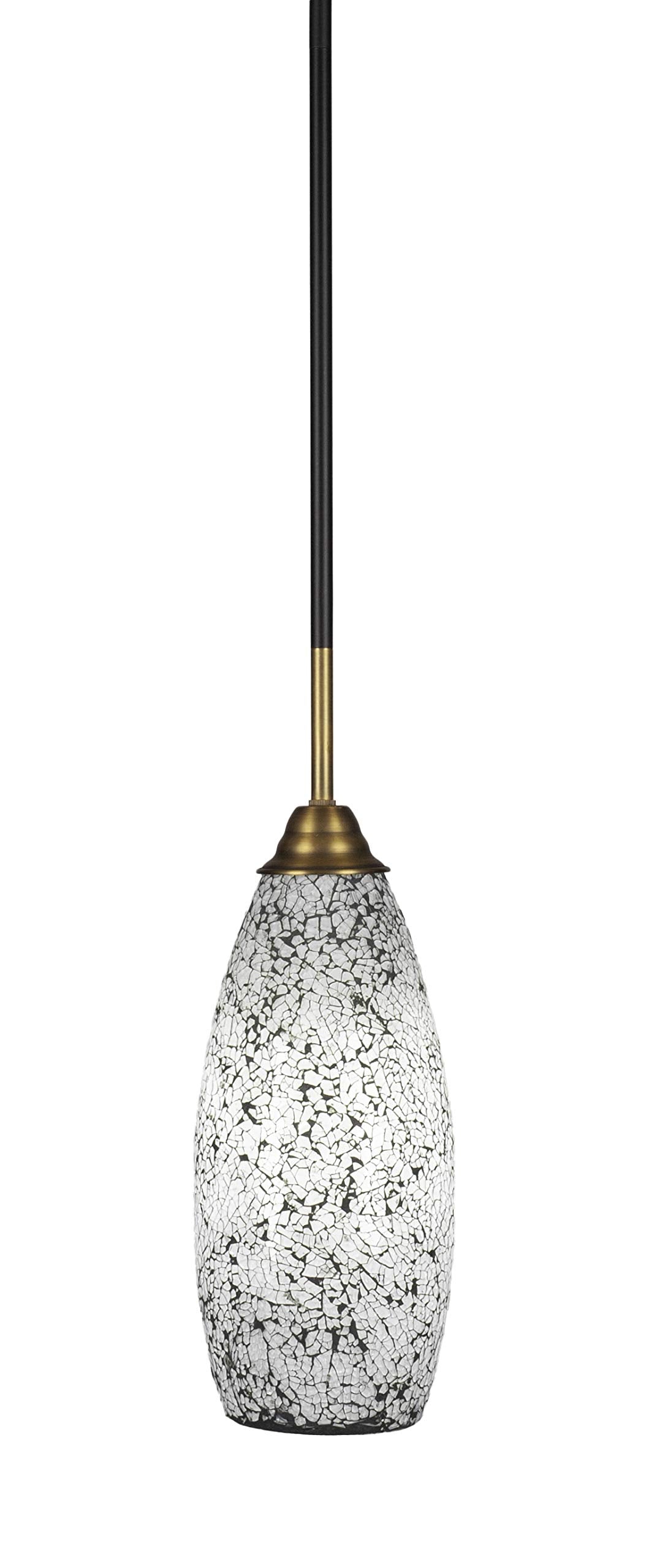 Toltec Lighting Paramount 1 Light Mini Pendant in Matte Black & Brass (3401-MBBR-416)