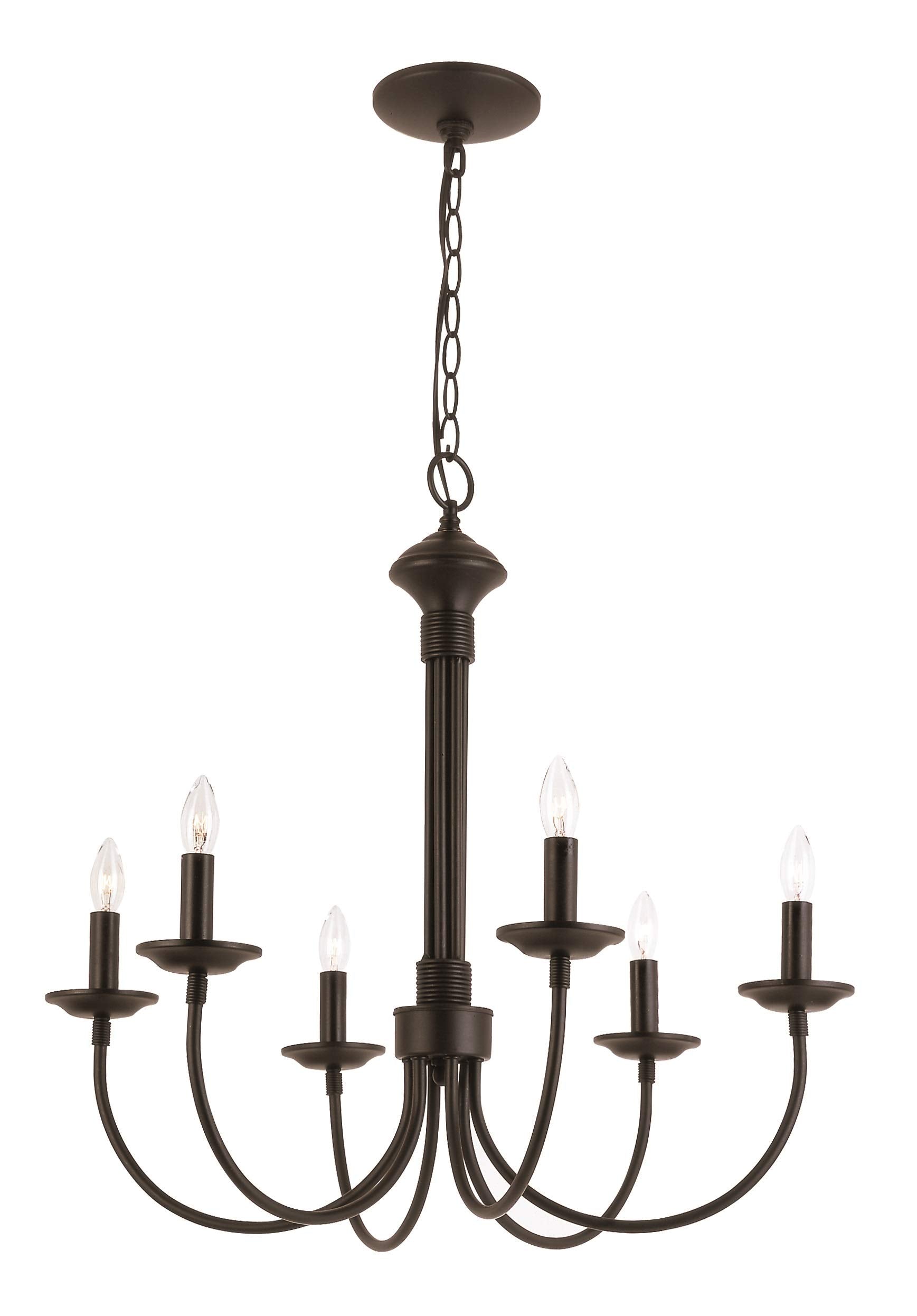 Trans Glob Lighting Tg9016 Bk Americana Six Chandelier Outdoor-Post-Lights, Black