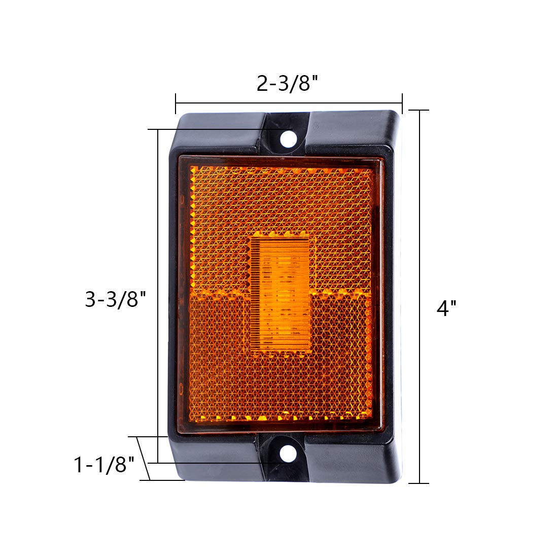 Czc Auto Led Amber Side Marker Lights Sealed Submersible Led Clearance Reflector Lamps Waterproof Trailer Running Lights For 12V