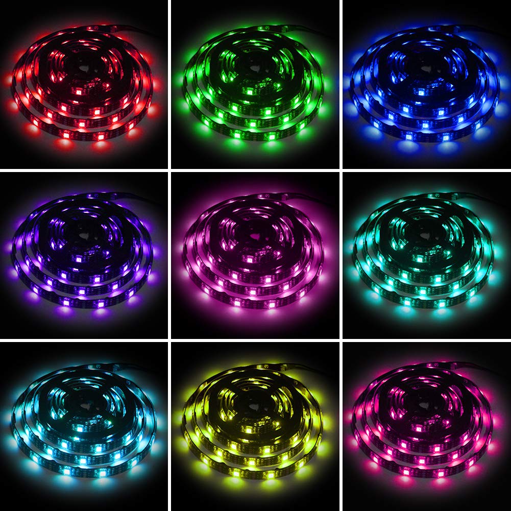 Xyop Rgb Led Strip Lights 2M Battery Operated Waterproof Vinyl Xp-Led11-3K