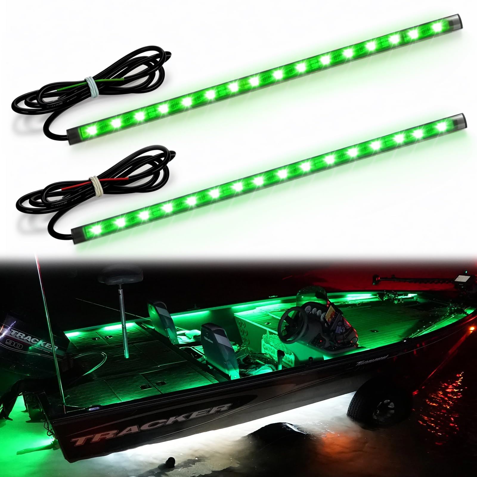 Seaperk Boat LED Boat Navigation Light  IP67 Waterproof Night Fishing Lights  Adhesive Or Screws Install Boat Deck Light  Interior Lights  Green