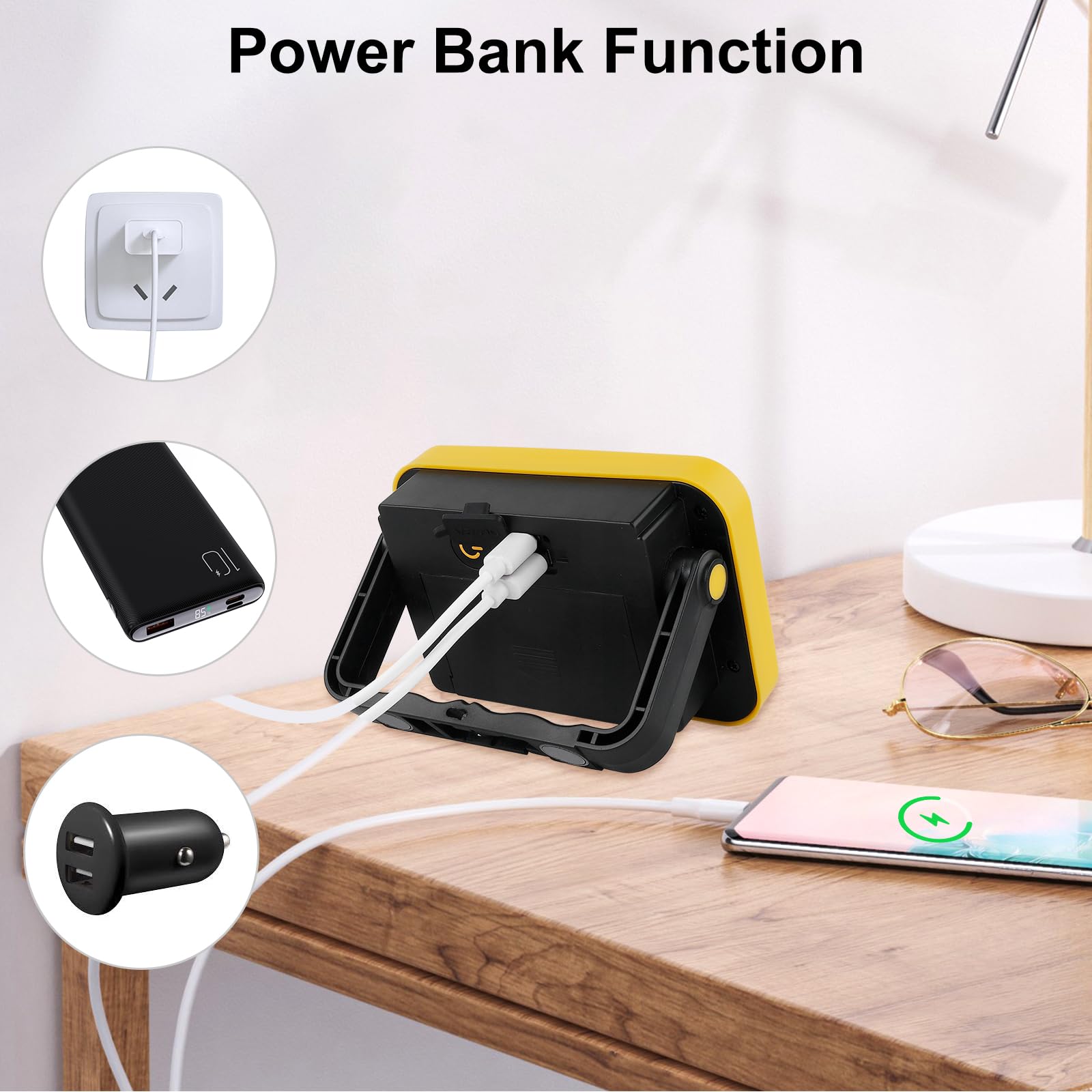 T-SUN Rechargeable LED Black Lights, Ultraviolet, 2 Pack, ABS Material, Model 472e7341 for Neon Glow, Party, Indoor Decor