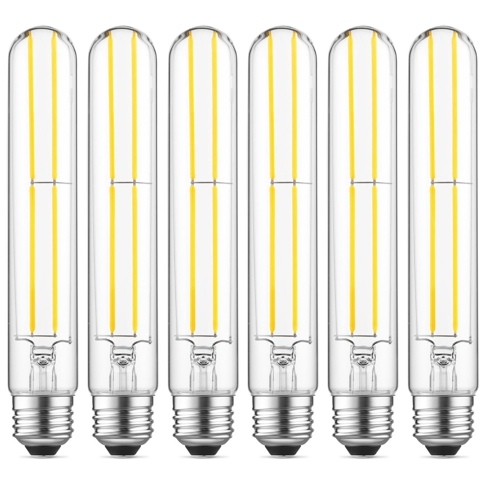 Gozelux 7.3 Inch Long Tubular Vintage Led Edison Bulbs, 6W, Equivalent 60W, High Brightness Daylight 5000K, T10 Led Filament Bul