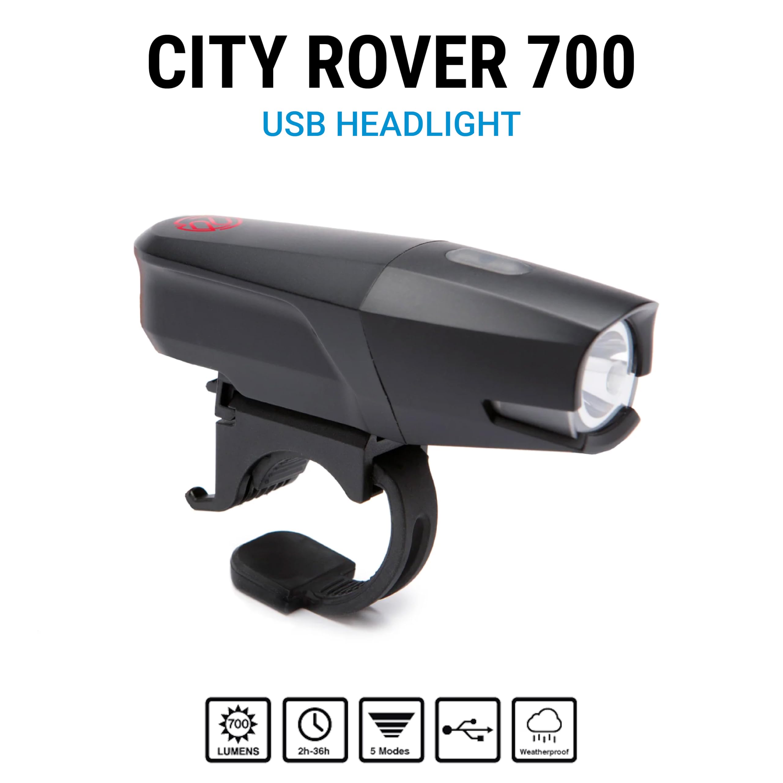 Portland Design Works | City Rover 700 | Usb Rechargeable Headlight, Black