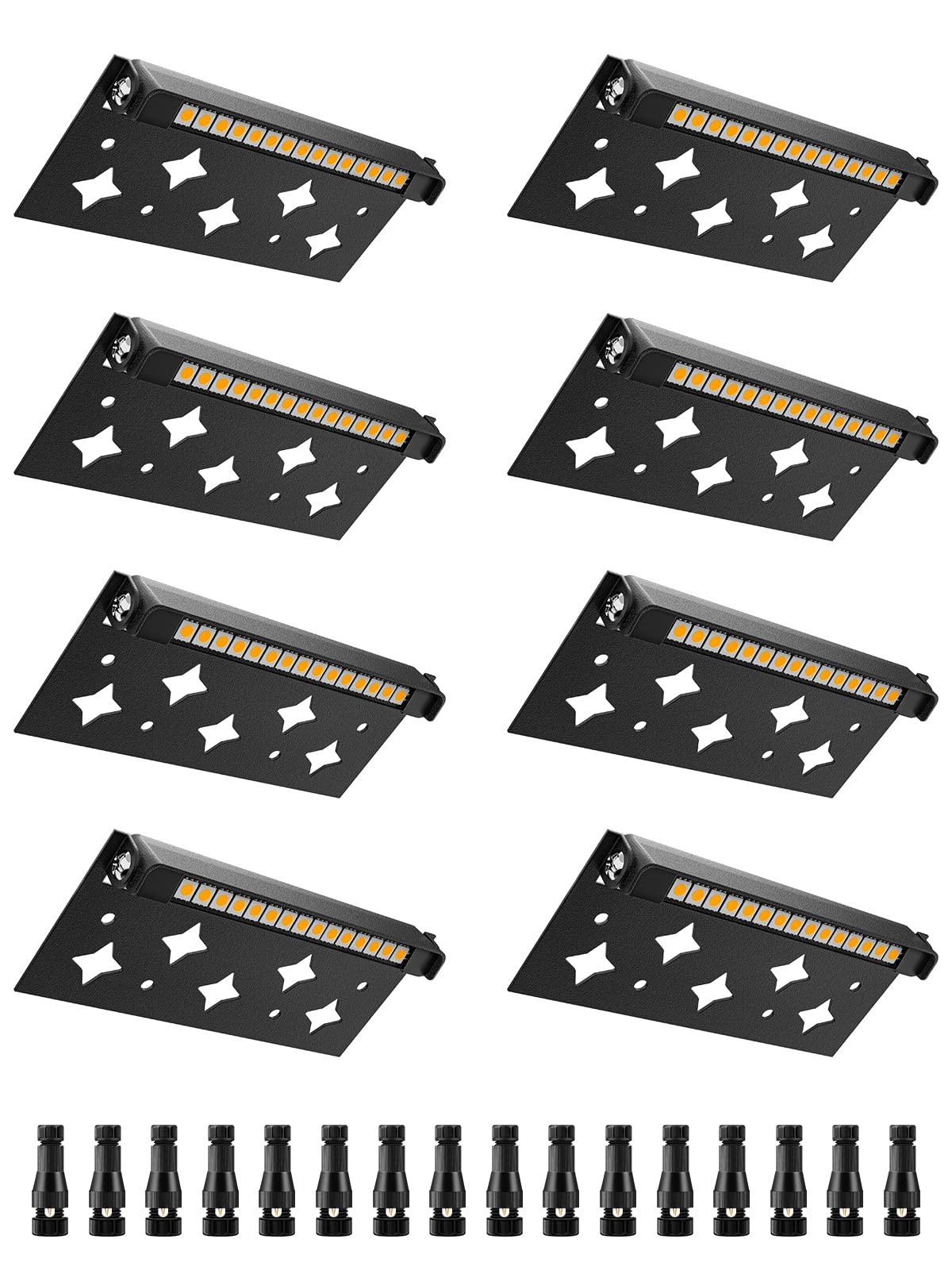 Doreio 5W Led Retaining Wall Lights, 8 Pack, Ip68 Waterproof, Warm White, Low Voltage 12V