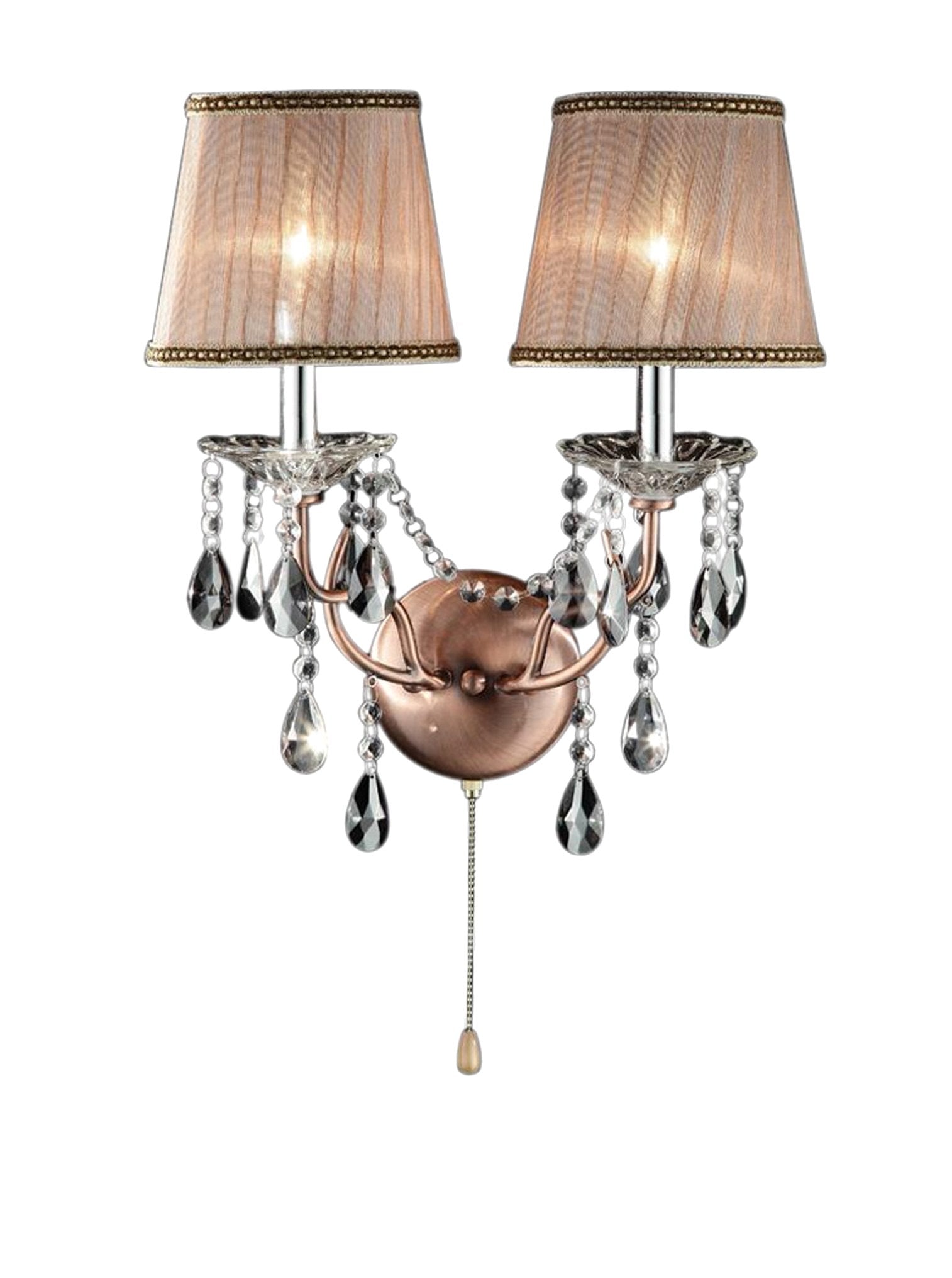 Ore International K-5126S 17-Inch Rosie Crystal Wall Sconce