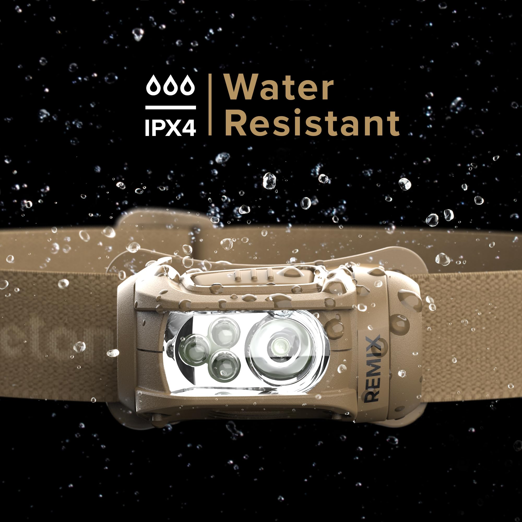 Princeton Tec Remix Led Headlamp - 300 Lumens, Tan With Red Leds, One Size