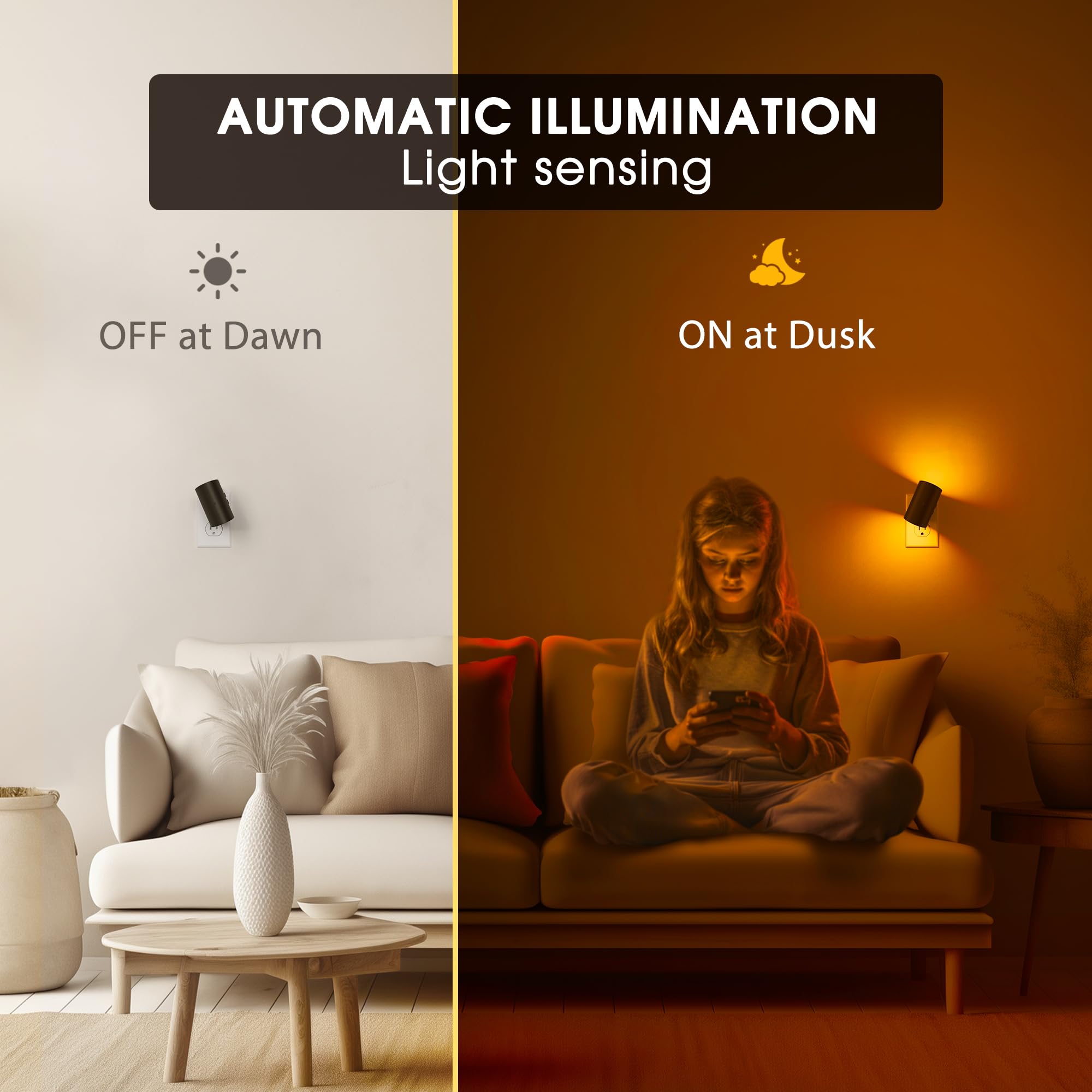 Briignite Night Lights Plug Into Wall  10-Color Changing Rgb Night Light For Kids 180?Rotatable Plug In Nightlight With Dusk To Dawn Sensor For Bathroom Decor  Children Room  Gift-2 Pack