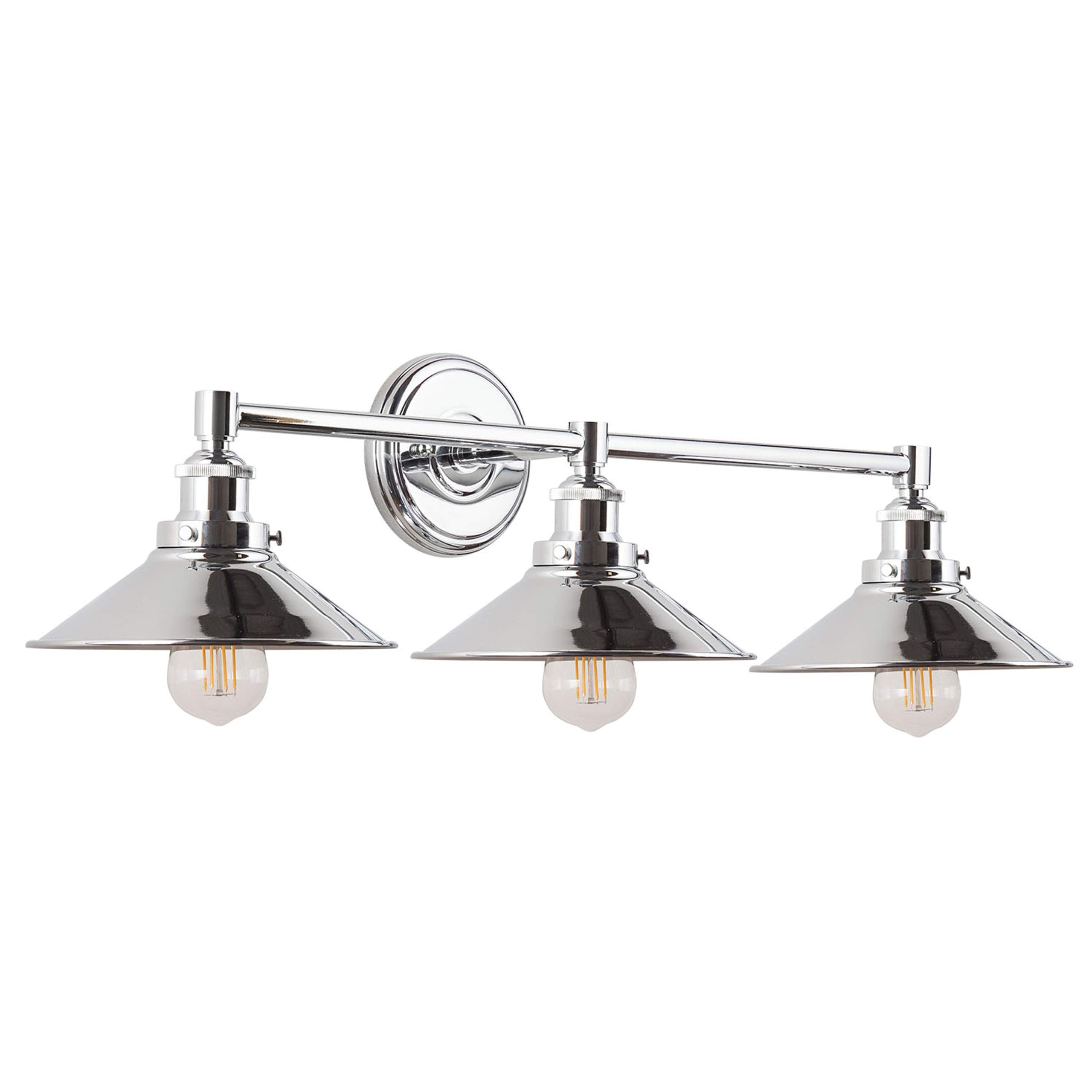 Linea Di Liara Andante 3 Light Bathroom Vanity Light Industrial Polished Chrome Bathroom Light Fixtures Above Mirror Bathroom Li