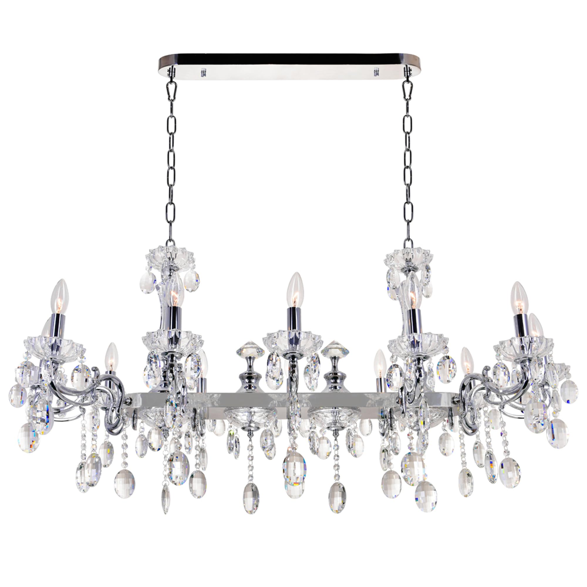 CWI Lighting Flawless 12 Light Up Chandelier with Chrome Finish Fom