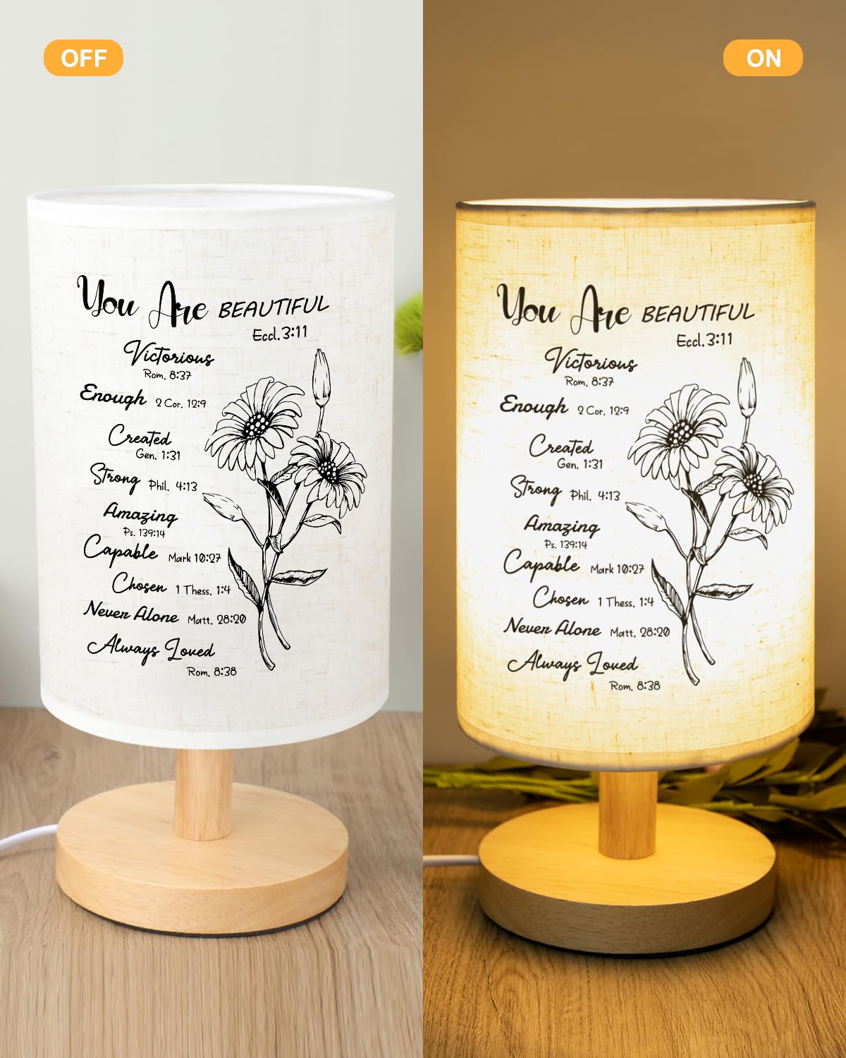 Souhoney Christian Gifts For Women Faith, Bedroom Bedside Decor Lamp Christian Confirmation Gifts For Teen Girls, Inspiration Re