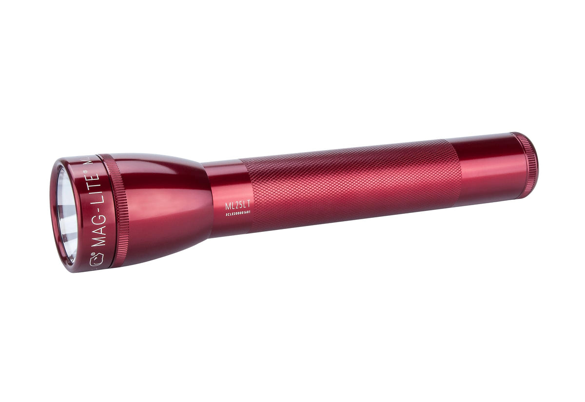 Maglite 3C Cell Led Flashlight - Red, Machined Aluminum, One Size, Bright & Durable