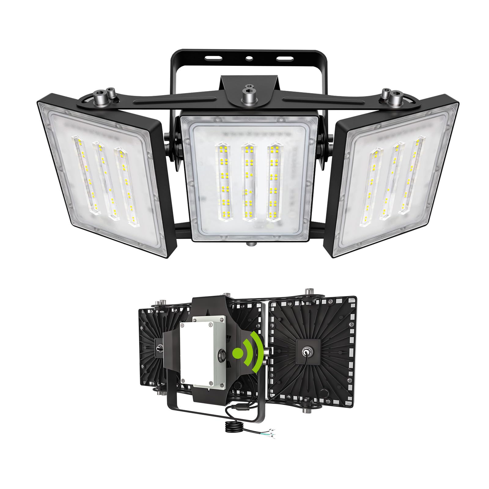STASUN 150W Dusk to Dawn LED Flood Light, 15000lm, IP66 Waterproof, Black, Model 21031