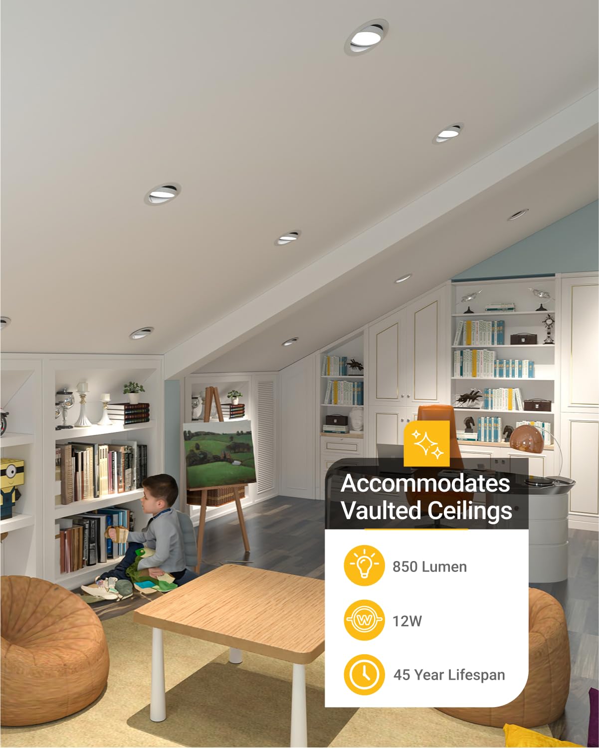 Sunco 12 Pack Adjustable Recessed Lighting Led, Gimbal Lights 6 Inch Directional Eyeball Canless, Selectable Cct 2700K/3000K/400