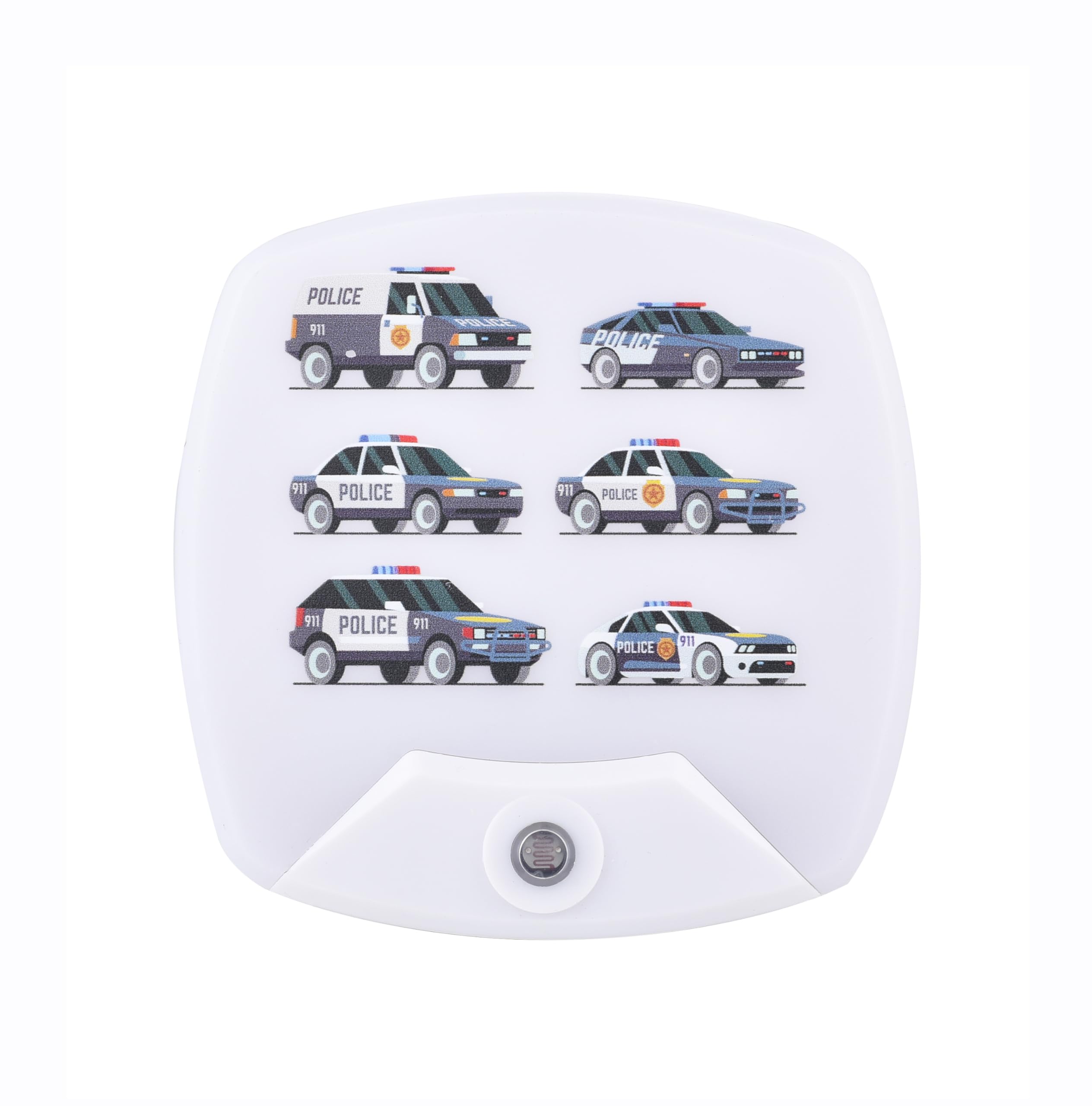 2 Pack - Cartoon Car LED Plug-in Night Light for Kids - Wall Lamp Take Good Care Children Sleep Light Sensor Auto Controlled Nig