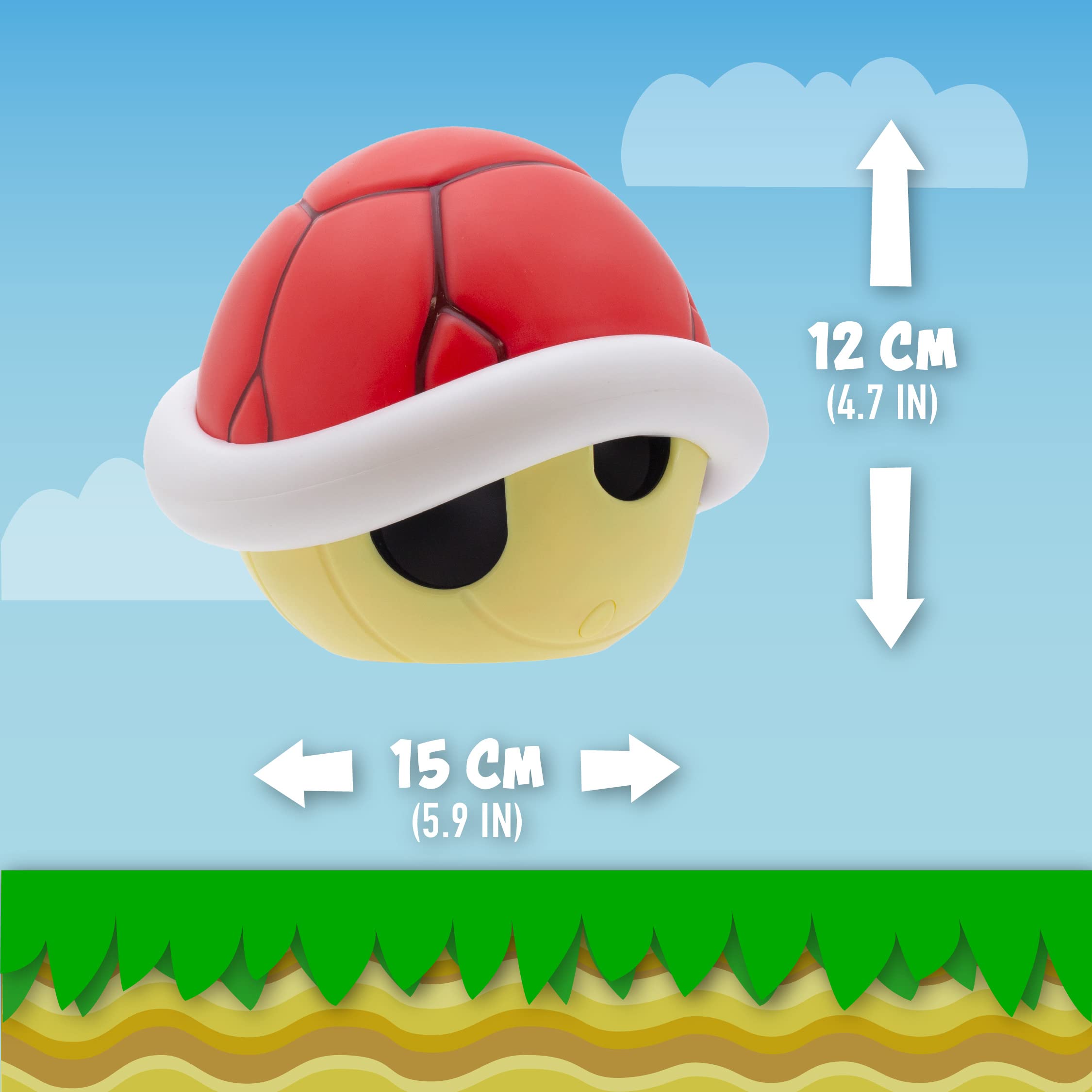 Paladone Super Mario Red Shell Light with Sound, Official Nintendo Merchandise, Multicolor, Model PP8081NN