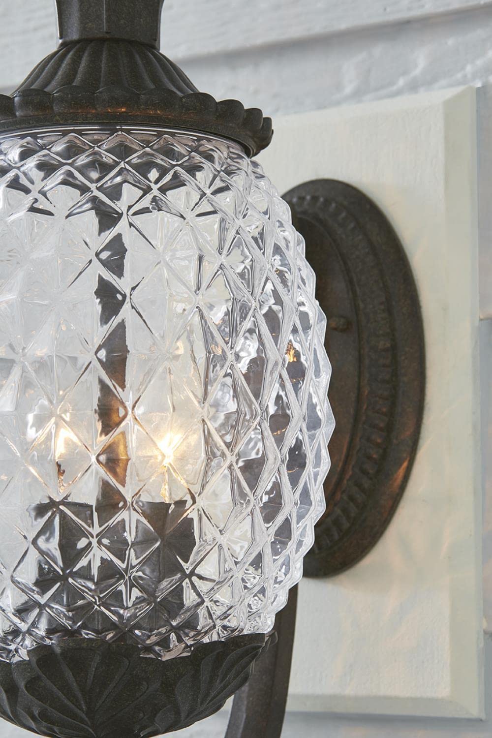 Acclaim 7501Bc Lanai Collection 2-Light Wall Mount Outdoor Light Fixture, Black Coral