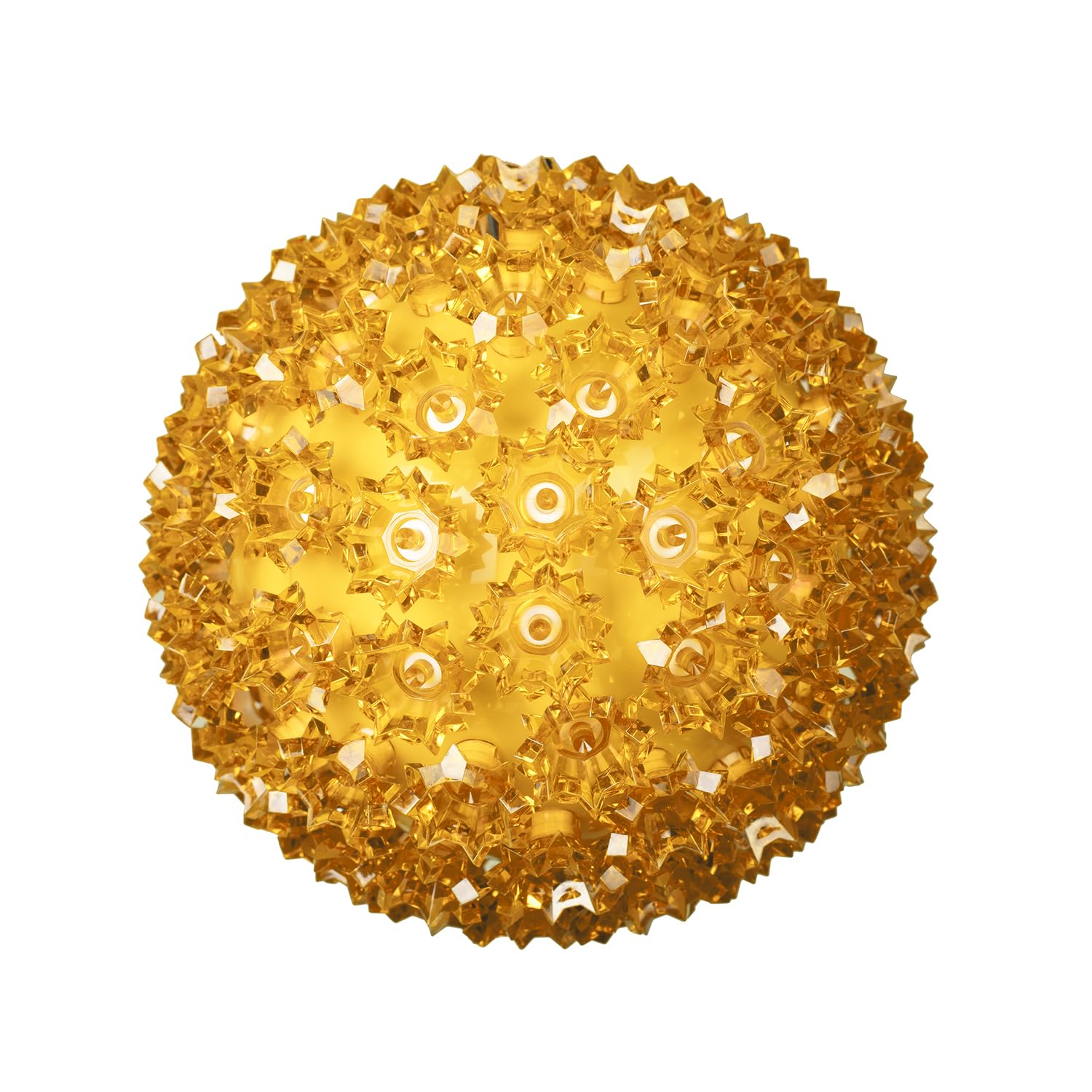 Novelty Lights Led Starlight Sphere 100-Light 7.5 Orange Outdoor Hanging Christmas Ball Lights, Commercial Grade Large Ball Chri