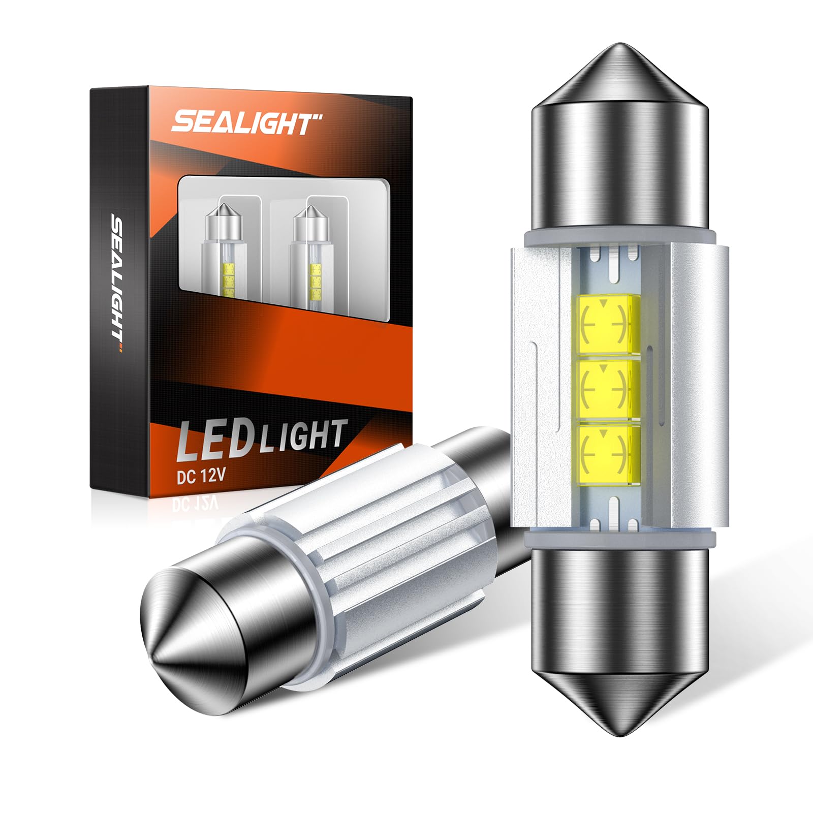 Sealight 31Mm De3175 Led Bulb White 6500K Bright Interior Car Light Error Free Canbus Csp-2525 Ceramic Chipsets De3021 De3022 Fo