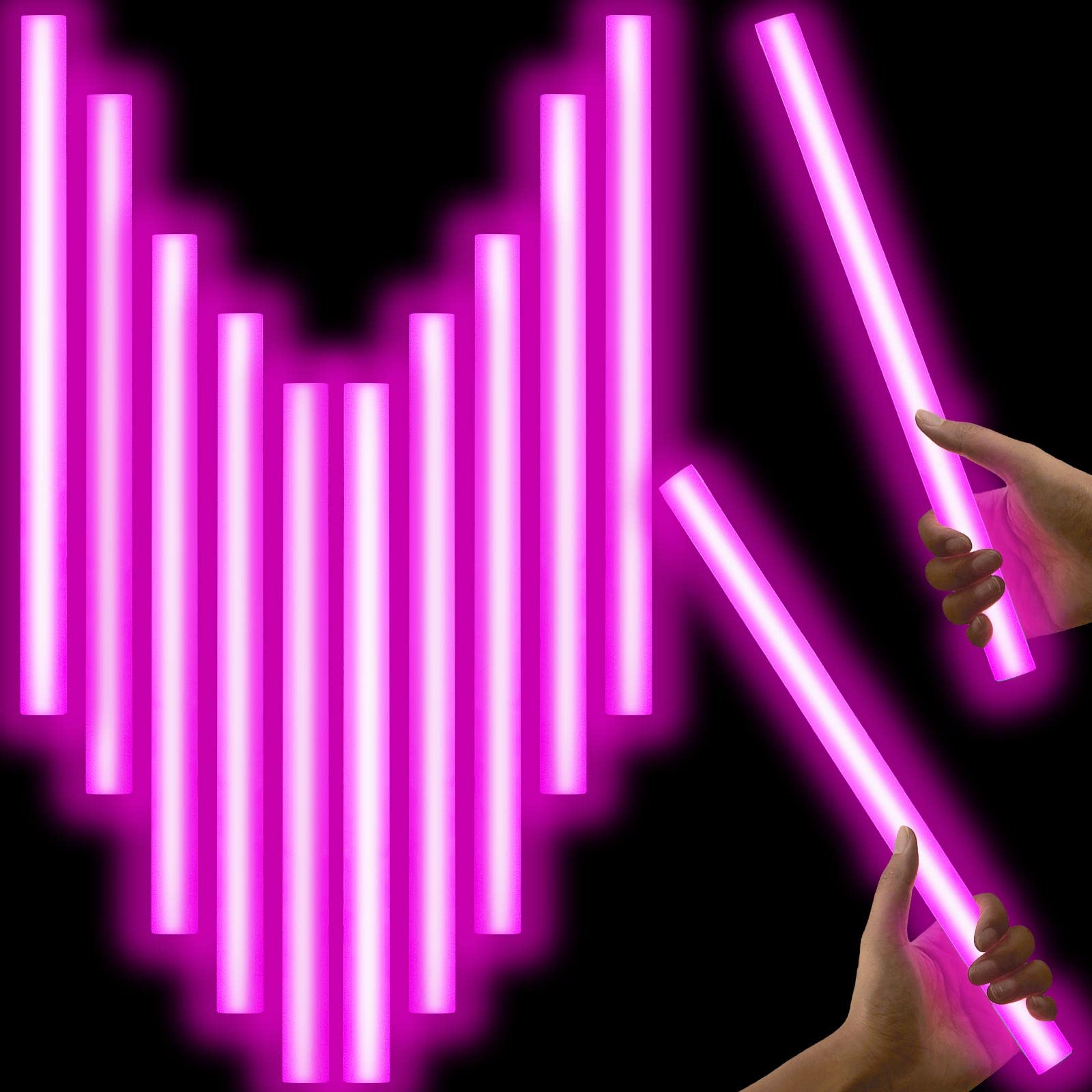 Lewtemi 10 Pcs 14 Inch Large Glow Sticks Christmas Jumbo Sticks Big Glow Stick Giant Light Stick Emergency Light Stick For Campi