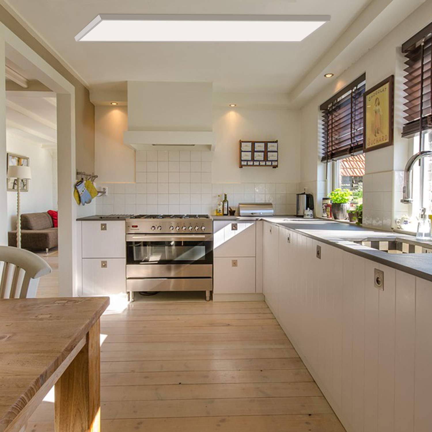 Zevnico 4X1Ft Surface Mount Kit - Aluminum Bracket For Led Flat Panel & Troffer Lights (2 Pack)