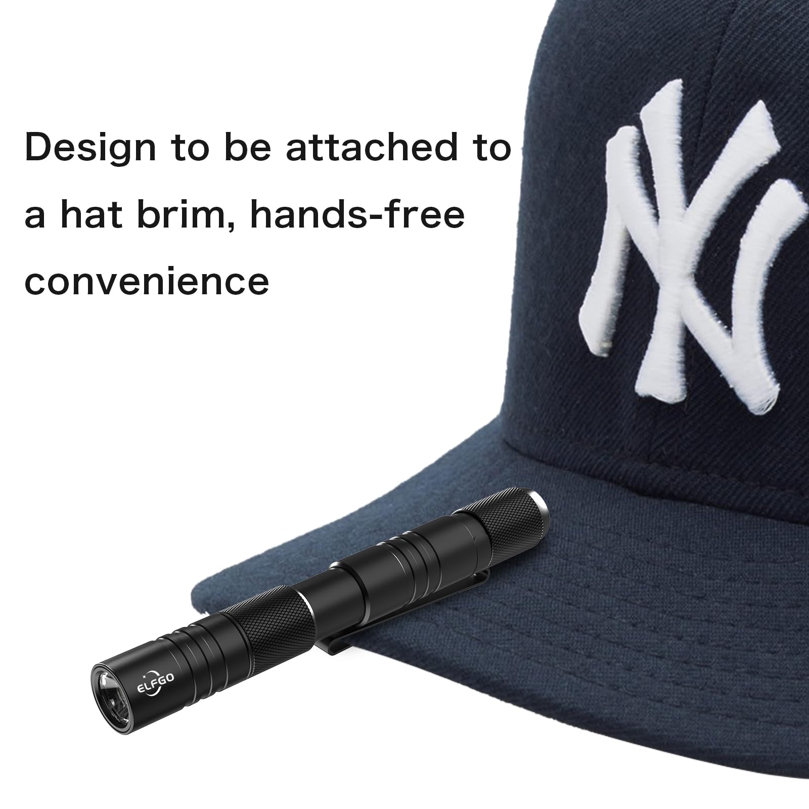 Elfgo Rechargeable Pen Light Flashlight, Zoomable Led Penlight Flashlight 3 Modes, 350 Lumens Pocket Size Clip Flashlight Small