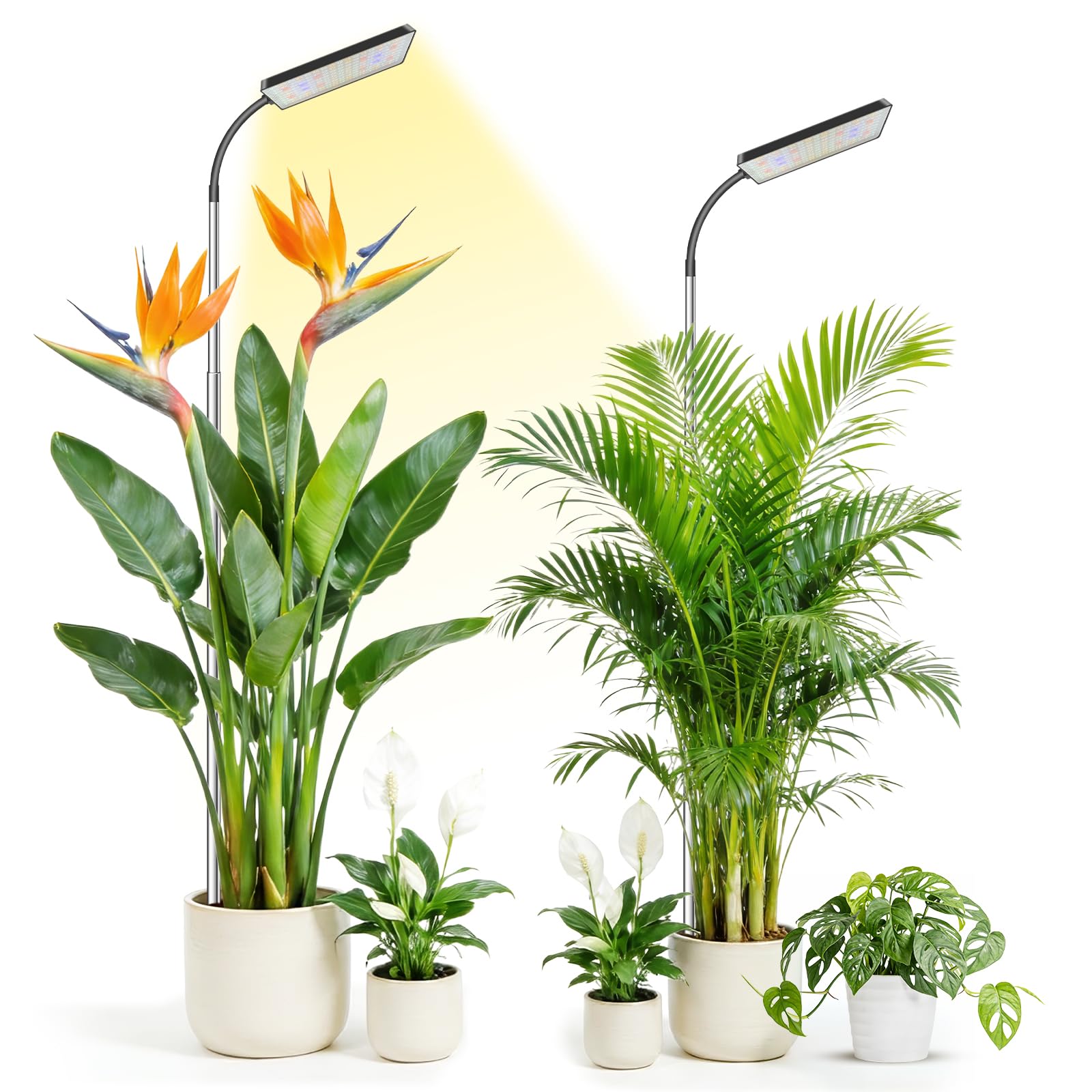 Eurbolan Plant lights for indoor Growing, 306 LEDs Full Spectrum Grow Light for Indoor Plants, 10-65in Height Adjustable for Gro