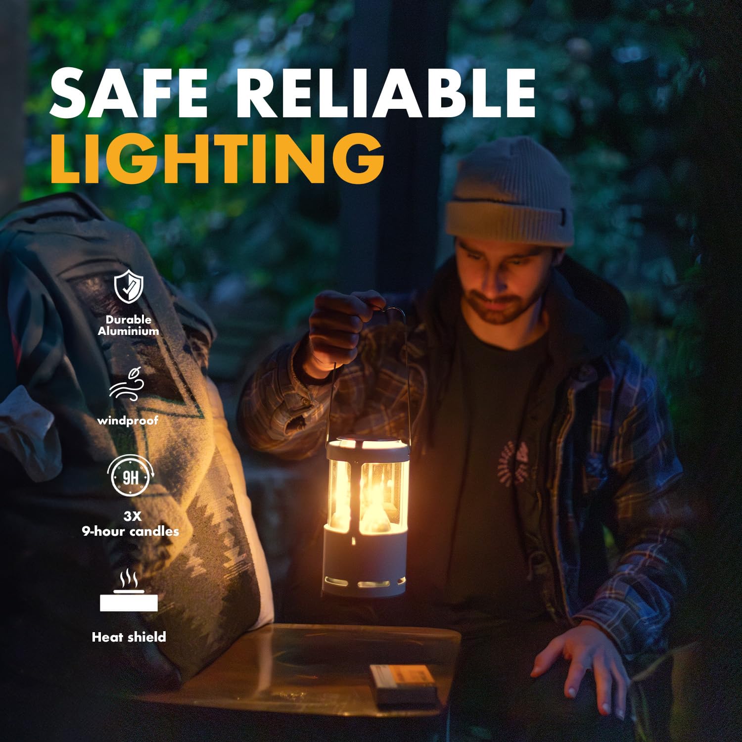 UCO Candlelier Candle Lantern, Aluminum, Glacier Blue, Model C-C-STD-GLACIER-