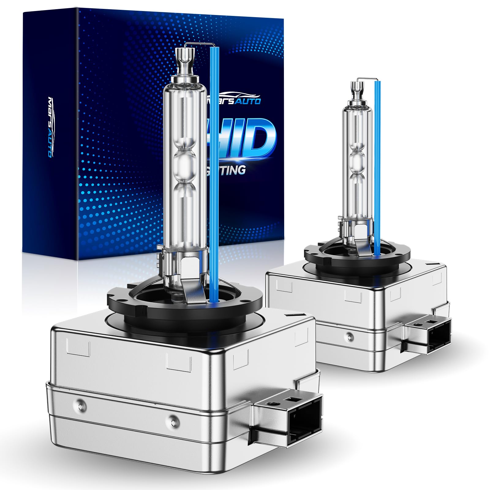 Marsauto D3S HID Bulbs, 6000K Cold White, 35W, Plug and Play, Aluminum, Pack of 2