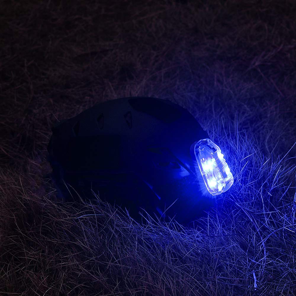NOBUHIRO Tactical Helmet Signal Light - 4 Modes, Waterproof LED + IR, Ladybird Survival Lamp, Color DE-BL