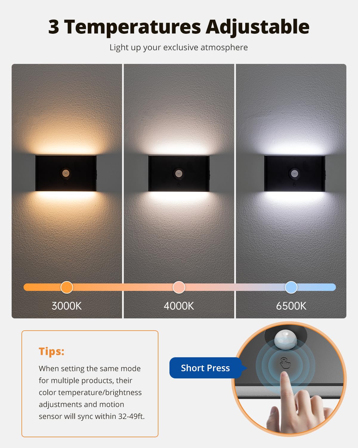 wowatt 6 Pack Rechargeable Motion Sensor Stair Lights, Black, Dimmable, Magnetic Mounting, Model WL0901111